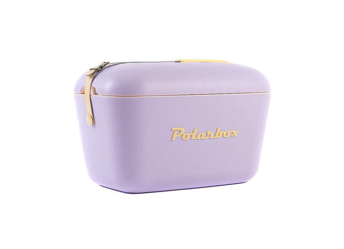 Polarbox Pop Deri Kayışlı Soğuk ve Sıcak Termos Çanta 20L Lila & Sarı