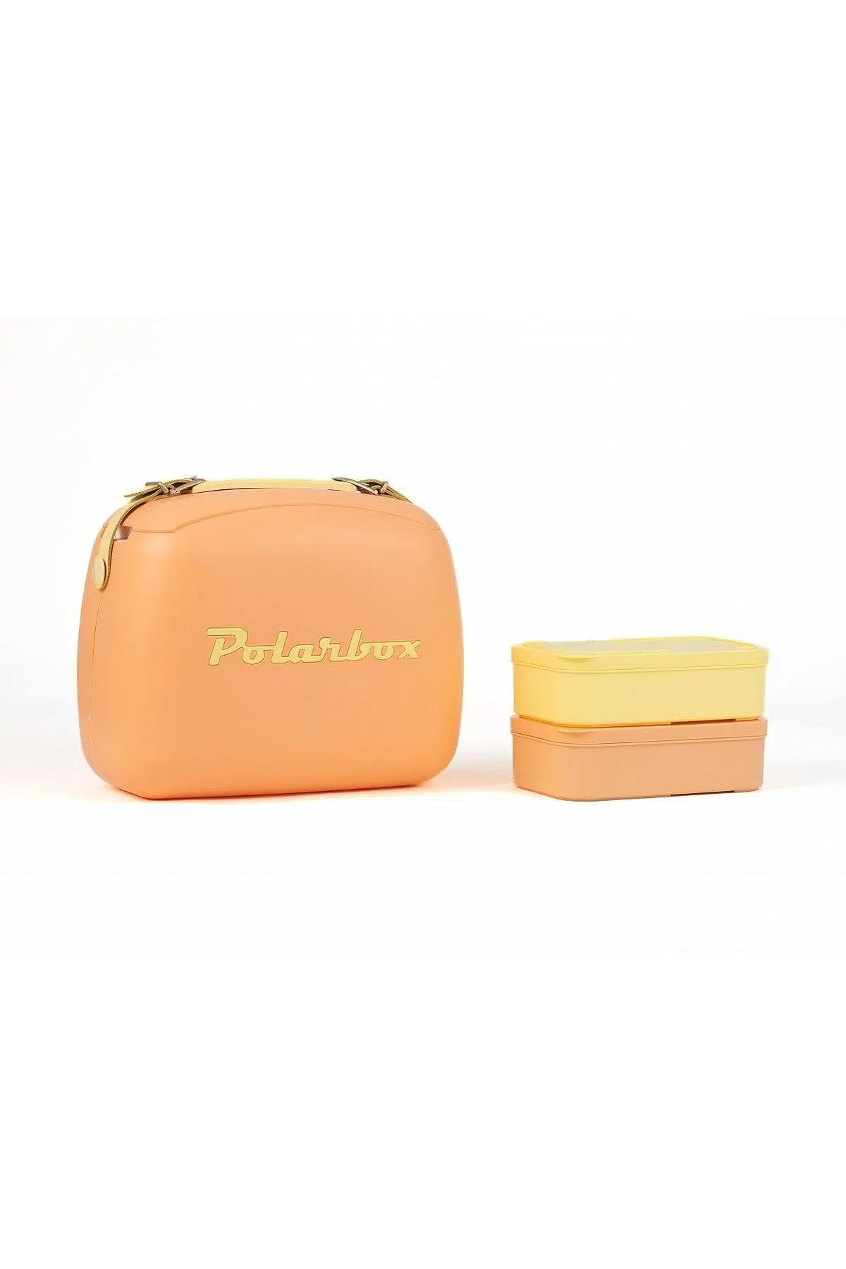 Polarbox Pop Deri Kayışlı Soğuk ve Sıcak Termos Çanta 6L Şeftali & Sarı