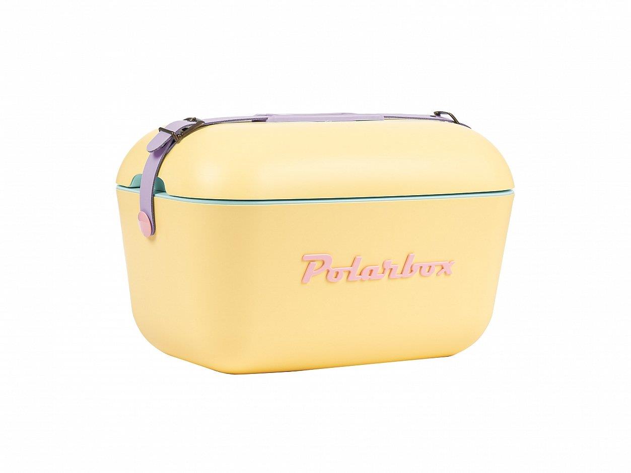 Polarbox Rainbow Deri Kayışlı Soğuk ve Sıcak Termos Çanta 12L Sarı & Pembe
