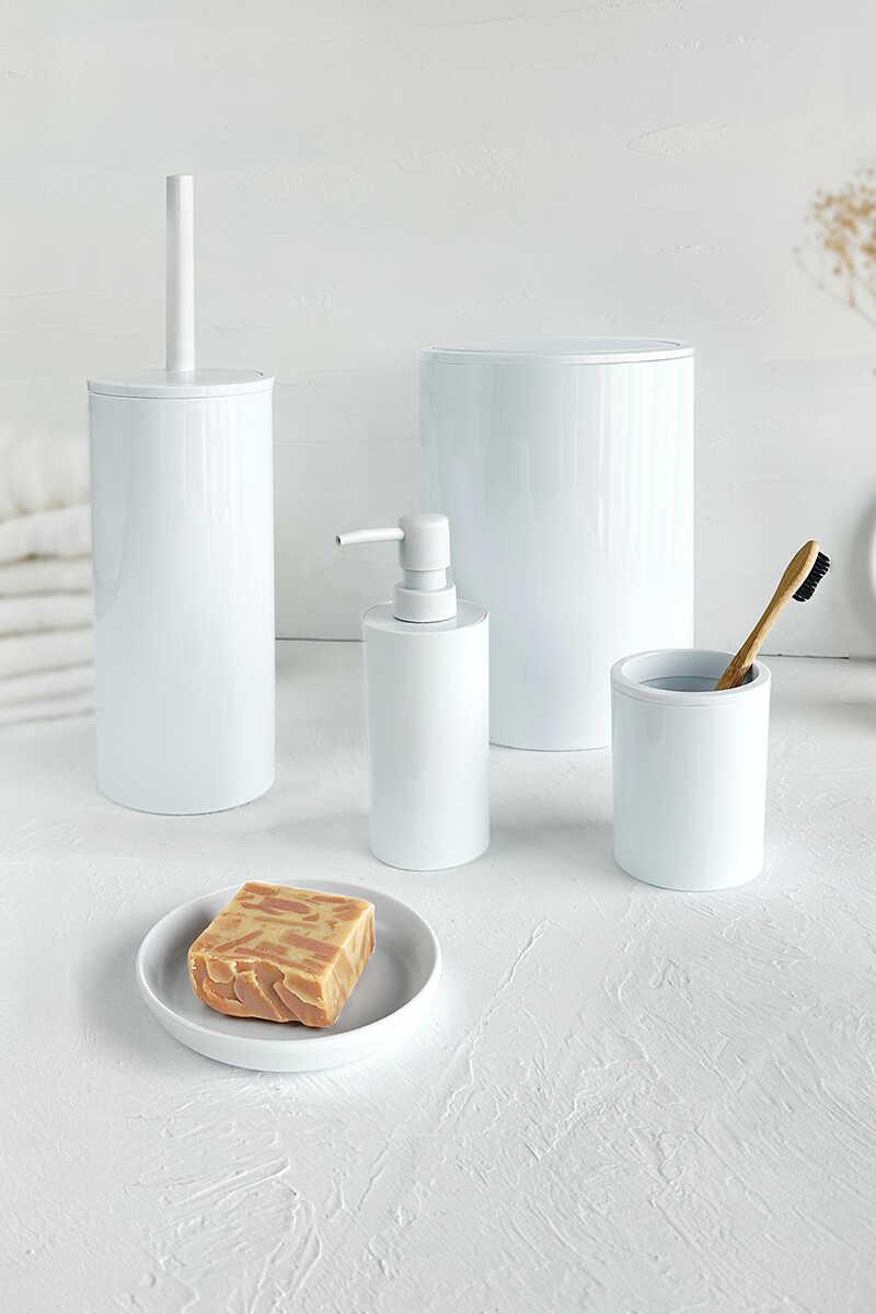 Primanova Flores 5 Parça Banyo Seti Beyaz