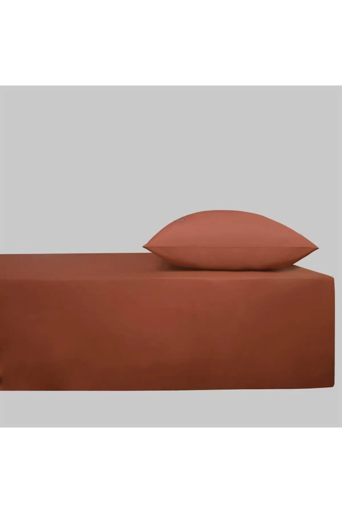 Sarev %100 Pamuk Battal Boy 200*200 cm 2 Adet Yastık Kılıflı Fitted Çarşaf Seti Taba