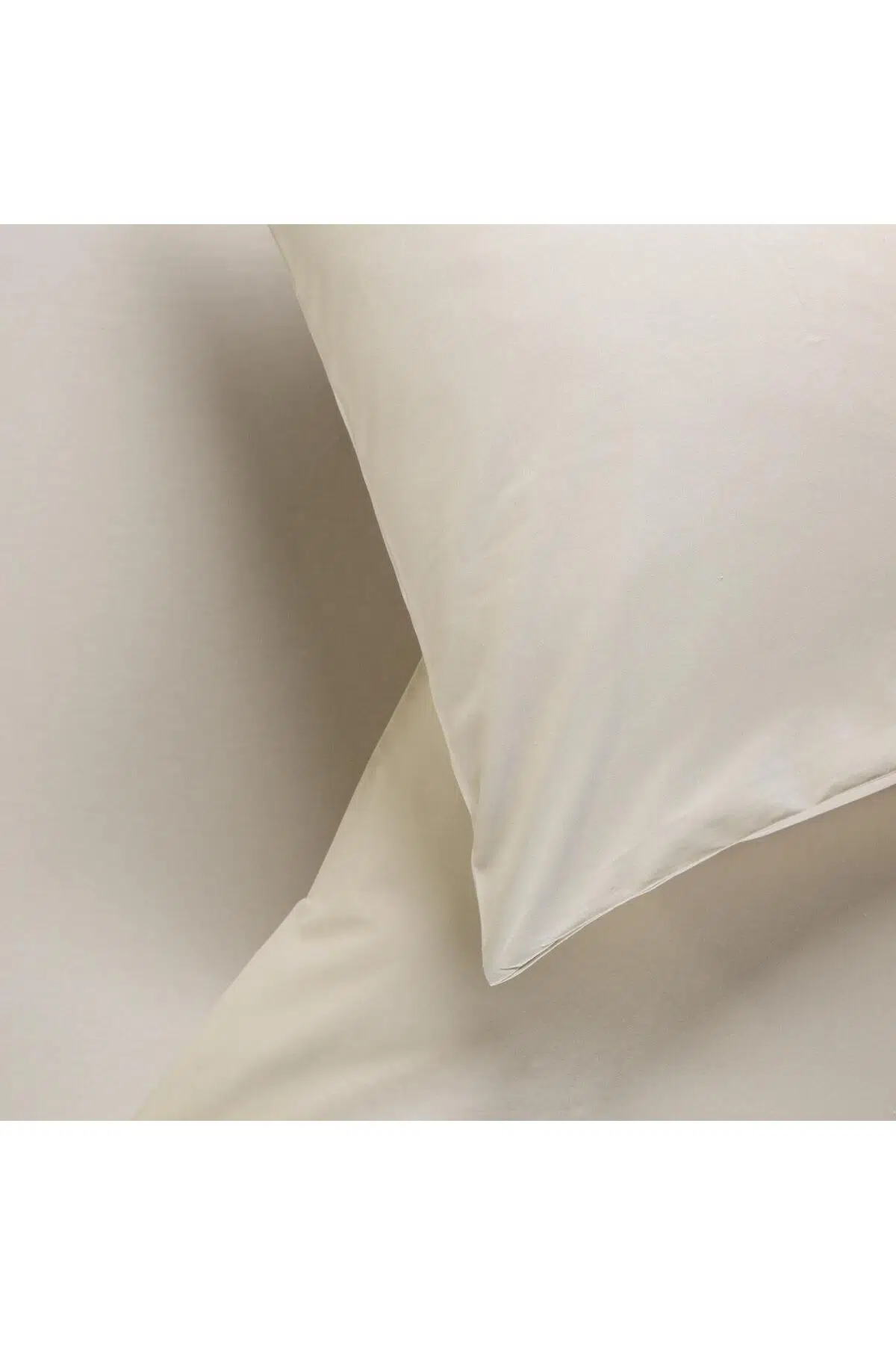 Sarev %100 Pamuk Tek Kişilik 140*200 cm 2 Adet Yastık Kılıflı Fitted Çarşaf Seti Krem