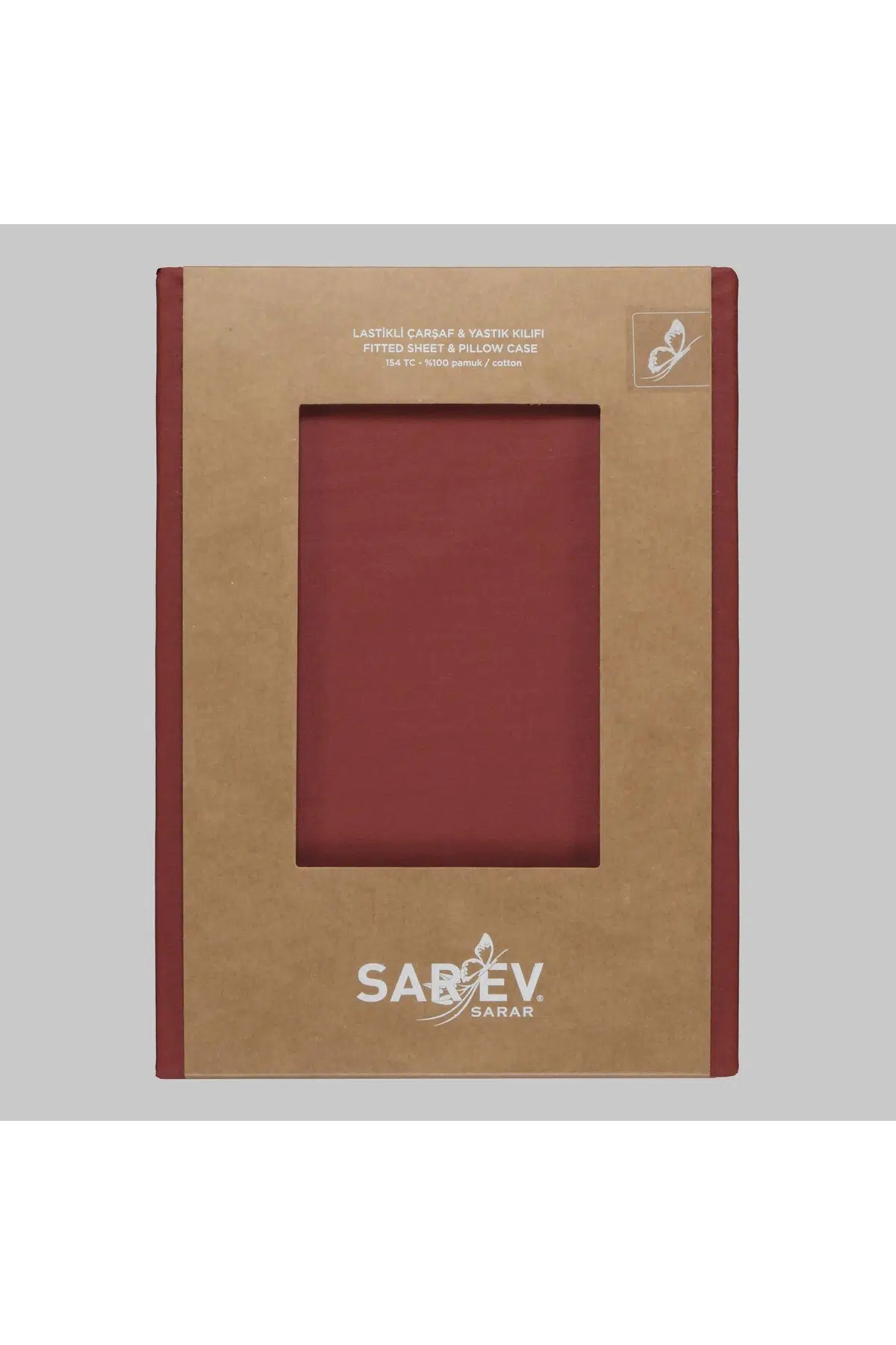 Sarev %100 Pamuk Tek Kişilik 140*200 cm 2 Adet Yastık Kılıflı Fitted Çarşaf Seti Pembe