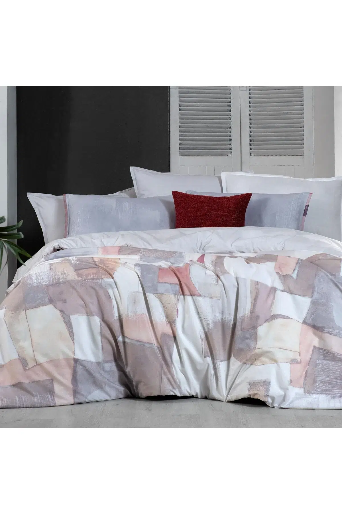 Sarev Gaudi Multicolor King Size (Battal Boy) %100 Pamuk Nevresim Takımı