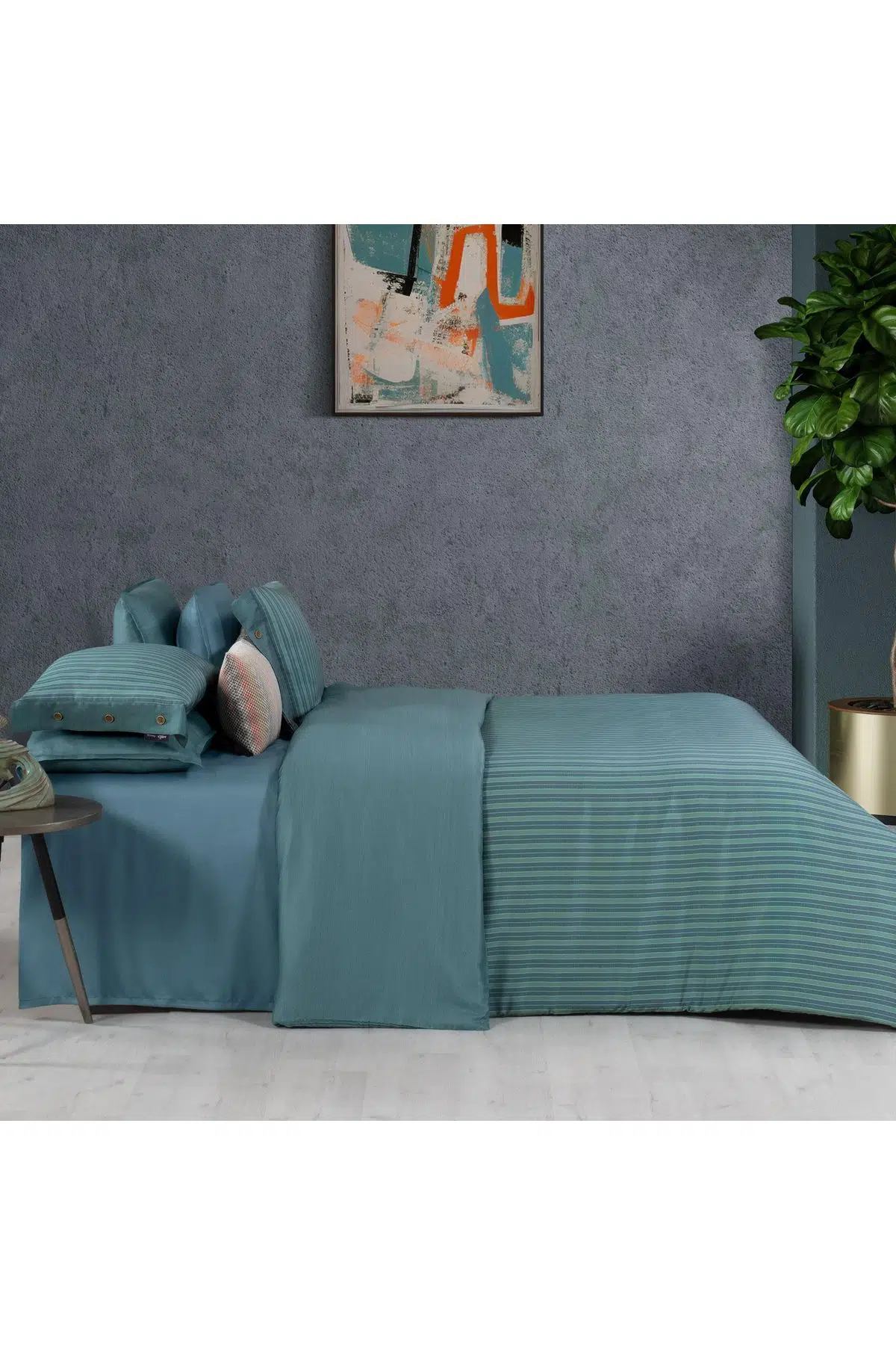 Sarev Lodi King Size %100 Tencel Nevresim Takımı Yeşil