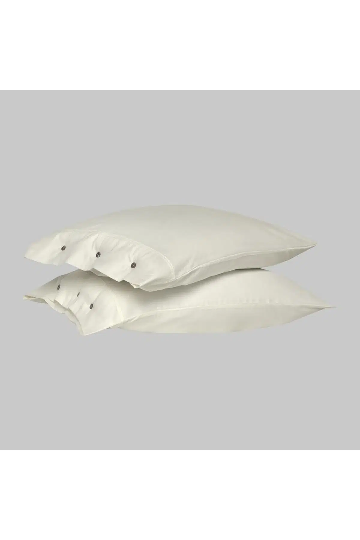 Sarev Monochrome %100 Pamuk Saten Yastık Kılıfı Ekru