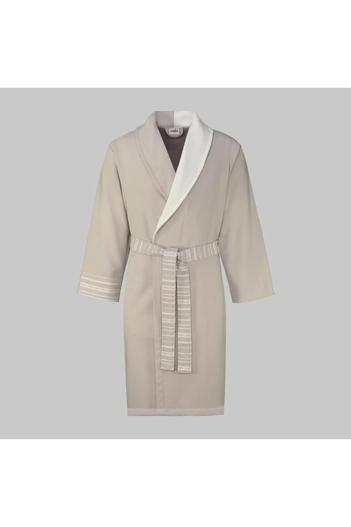 Sarev Rio %100 Pamuk Bej Bornoz Large