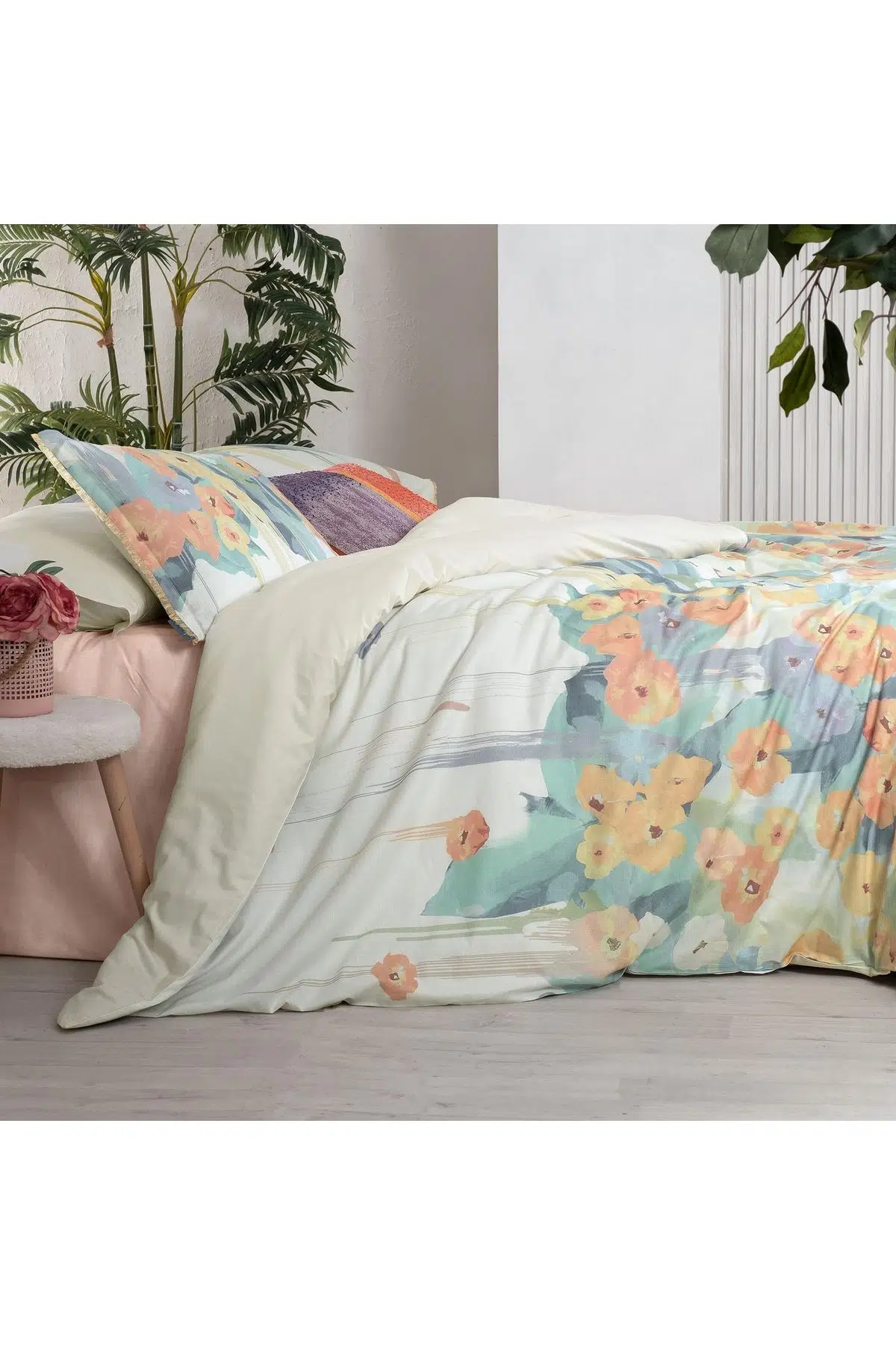Sarev Romy Multicolor Çift Kişilik %100 Pamuk Nevresim Takımı