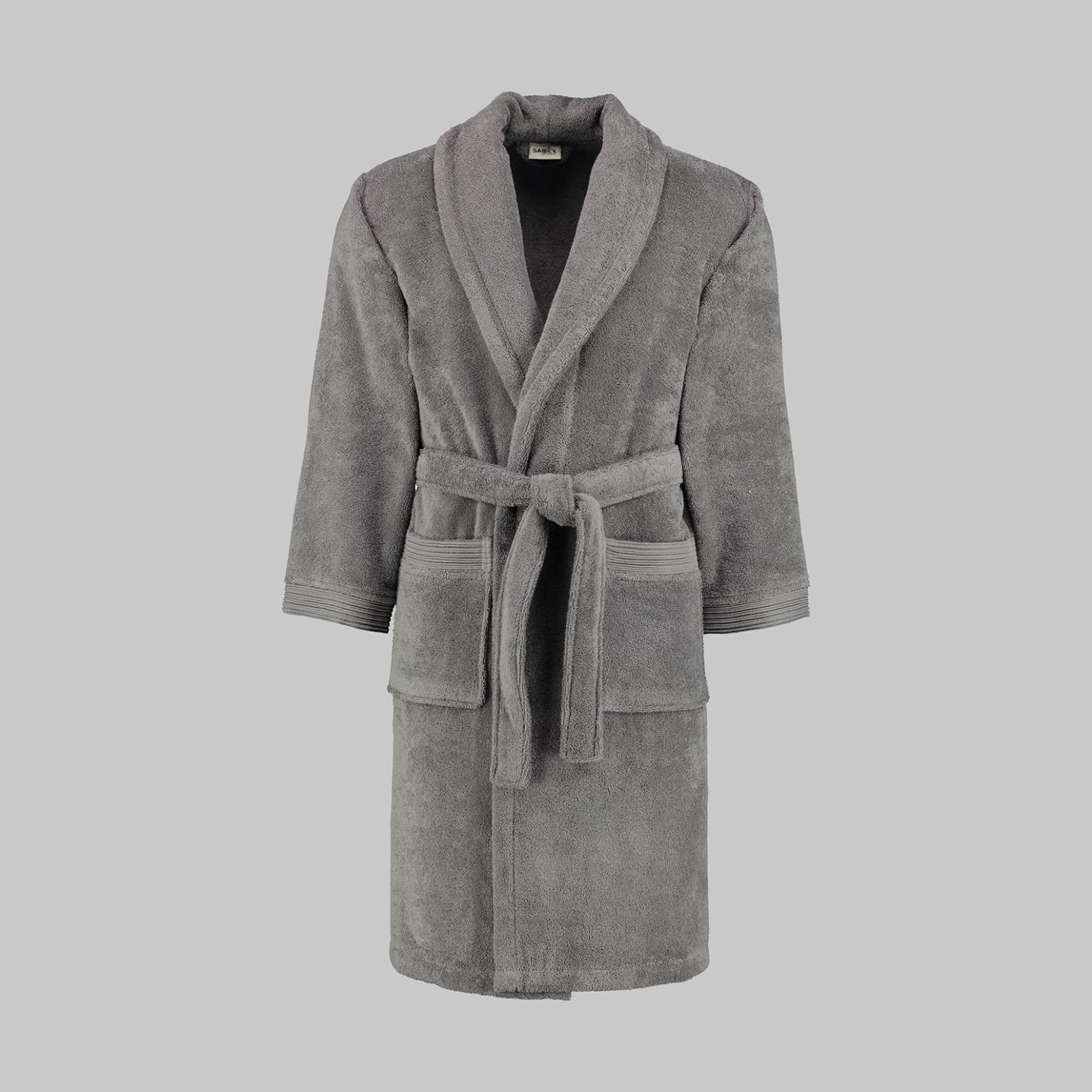 Sarev Soho Gri %100 Pamuk X-Large Beden Bornoz