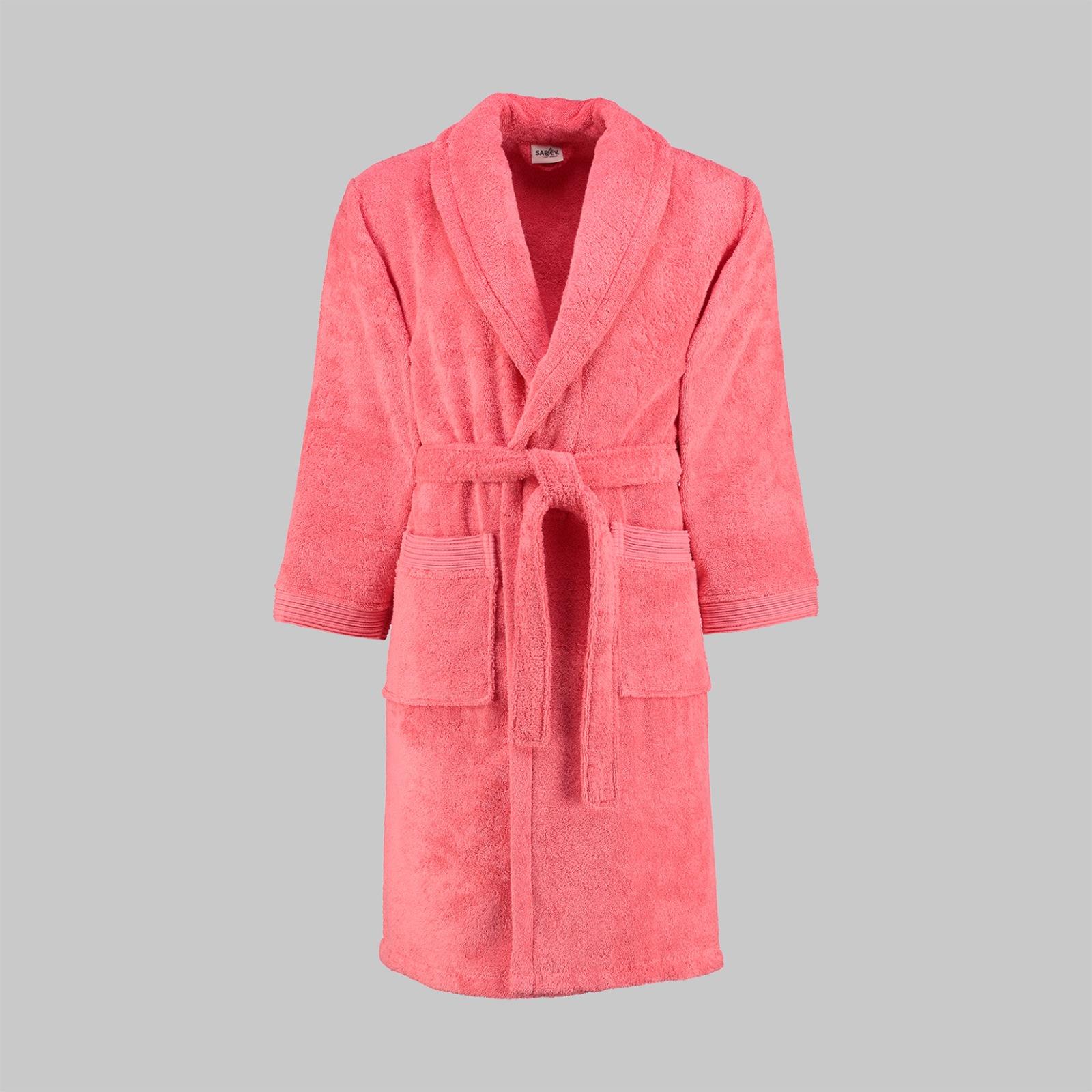 Sarev Soho Pembe %100 Pamuk Medium Beden Bornoz