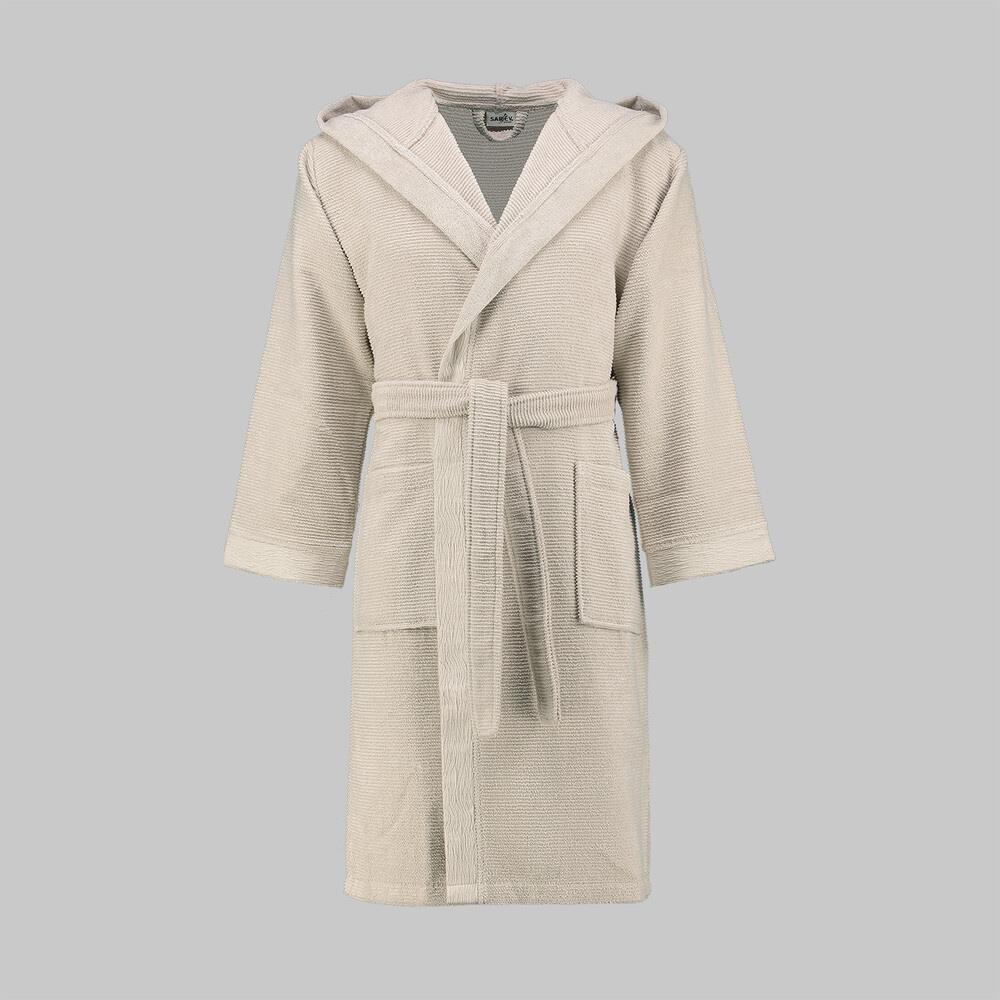 Sarev Street Bej %100 Pamuk X-Large Beden Bornoz