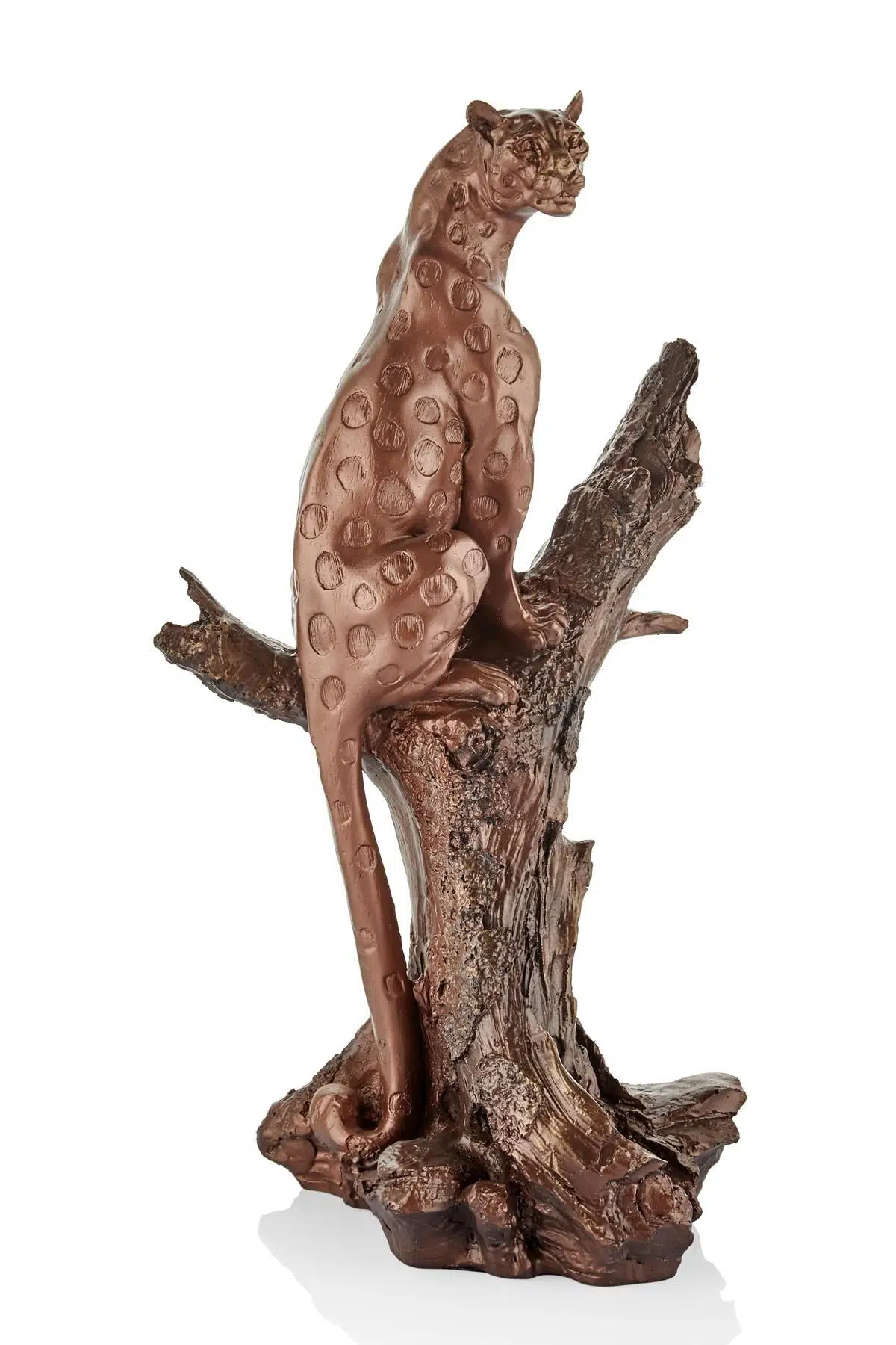 Seta Ağaç Üzerinde Panter Bronz 25*29*49 Cm