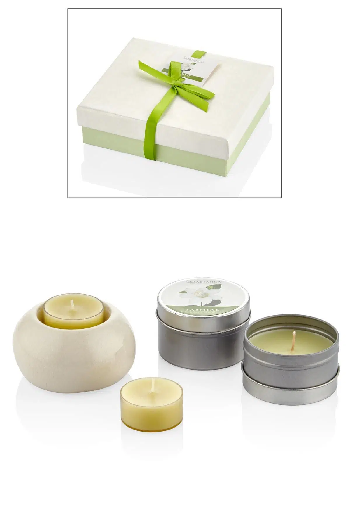Seta Aroma Diffuser Set Metal Mum Tealıght Jasmıne 14*12*4Cm