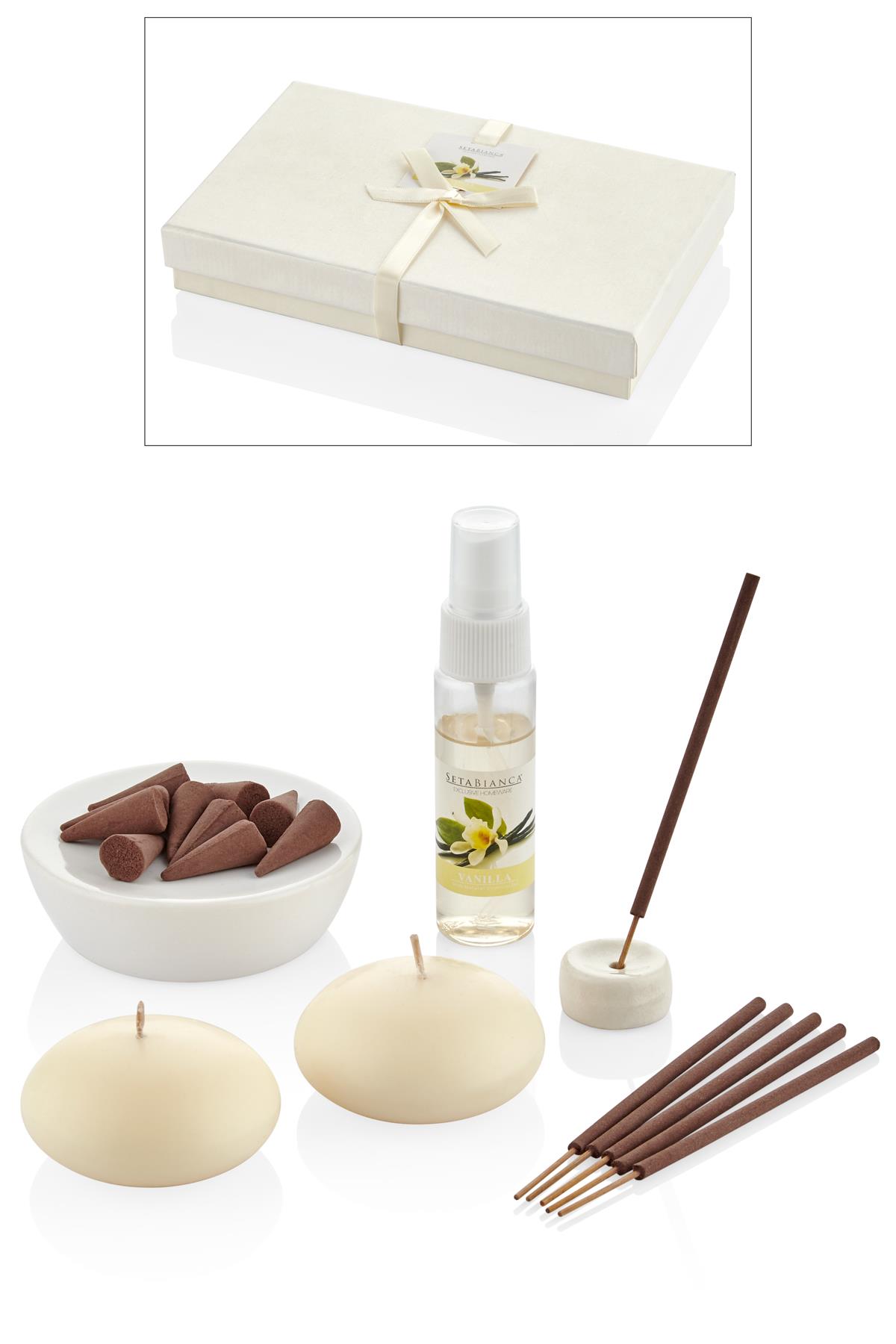 Seta Aroma Kokuluk Set 2Li Mum Tütsü Vanılla 25*11*8Cm