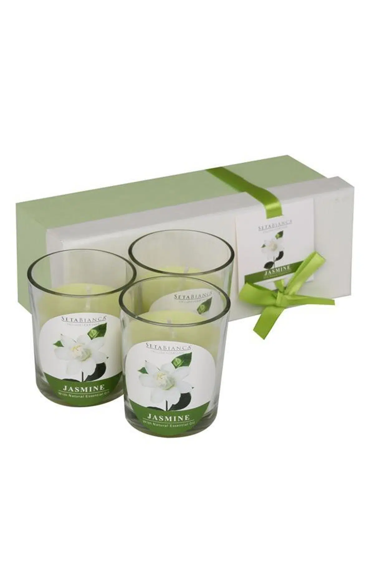 Seta Aroma Mum Kokulu Cam Kutu 3Lü Jasmıne 18.4*7*7.5Cm