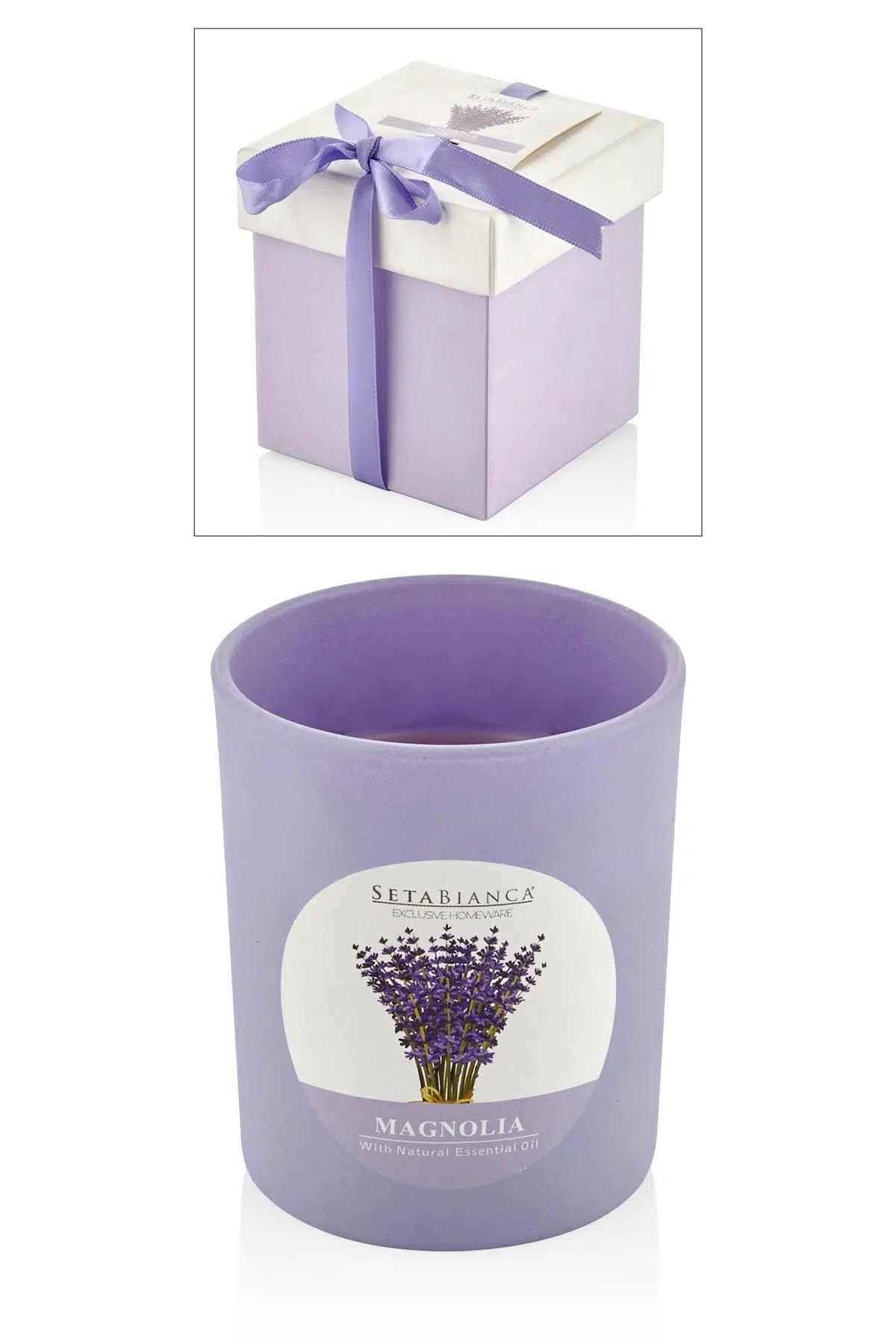 Seta Aroma Mum Kokulu Cam Kutu Lavender 8.5*8.5*9Cm