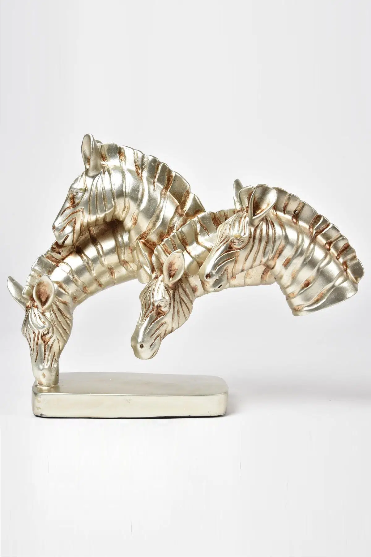 Seta Biblo 3 Zebra Kafası Gümüş 26*35 Cm