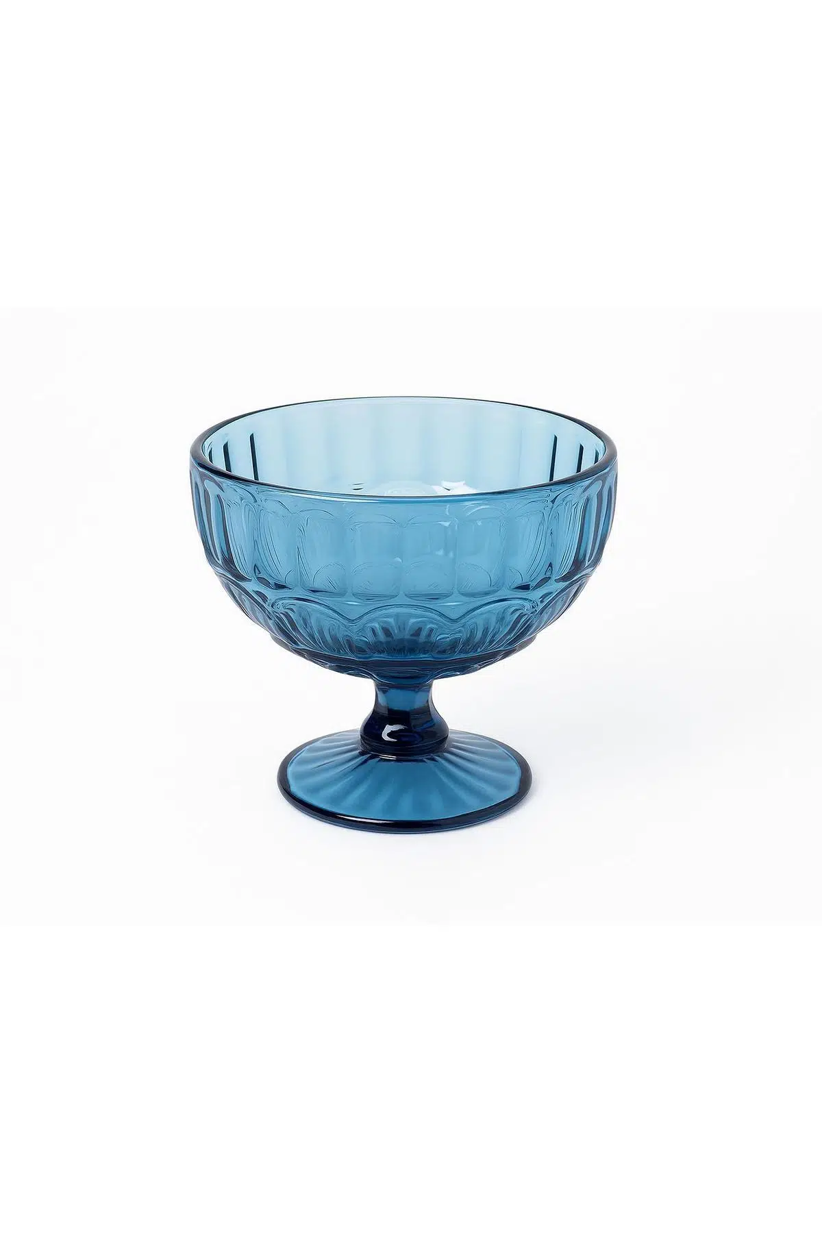 Seta Crystal Colors 6Lı Ayaklı Kase Damla Desen Mavi