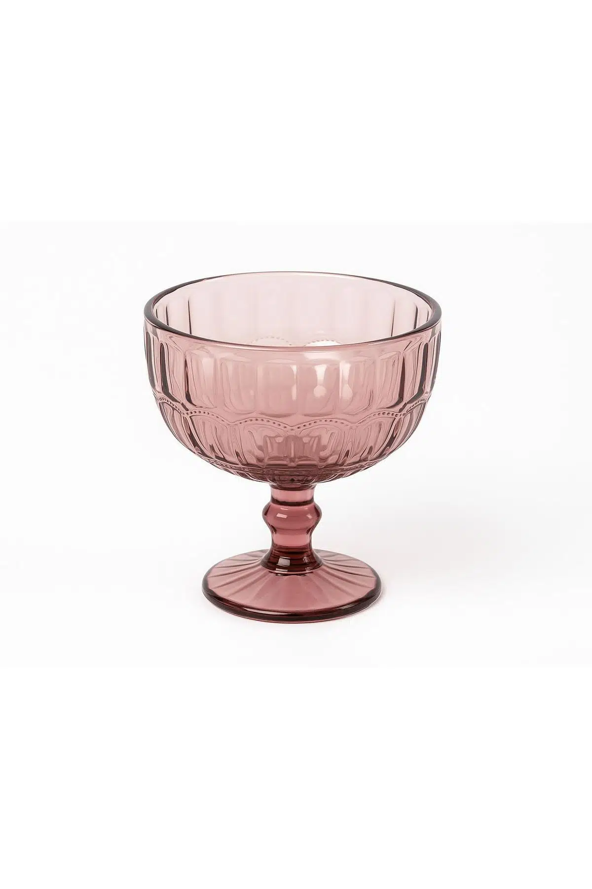 Seta Crystal Colors 6Lı Ayaklı Kase Damla Desen Pembe