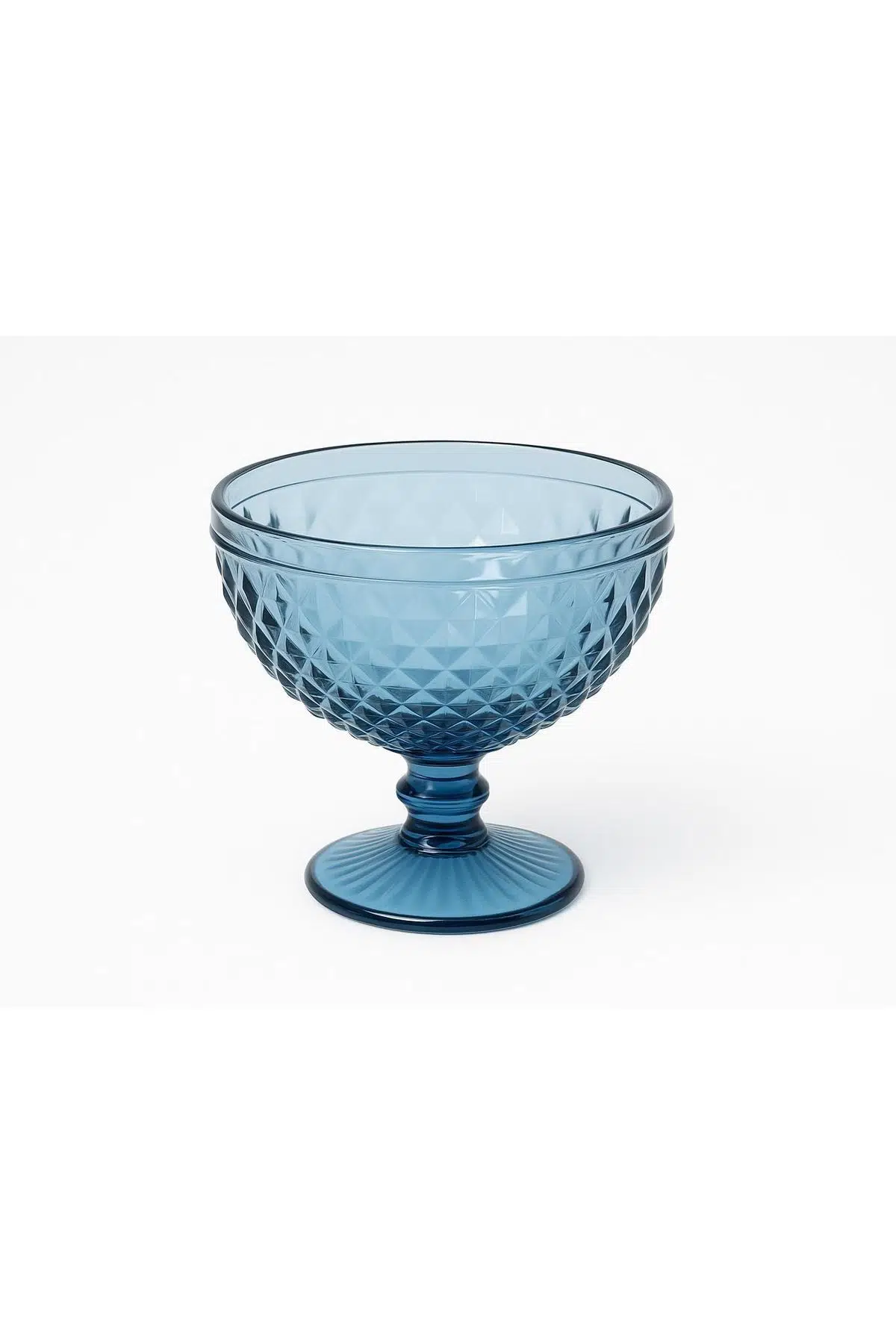 Seta Crystal Colors 6Lı Ayaklı Kase İnce Desen Mavi