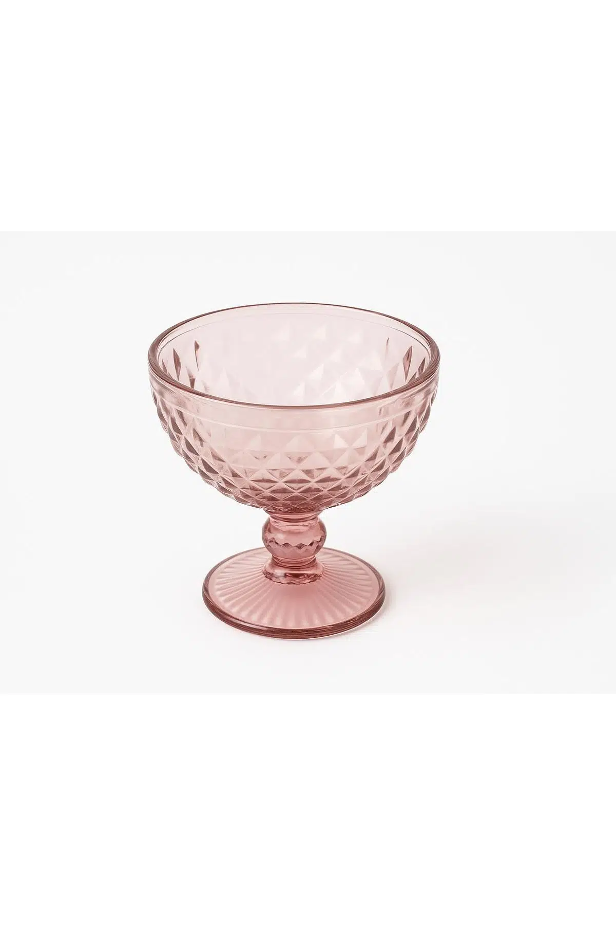 Seta Crystal Colors 6Lı Ayaklı Kase İnce Desen Pembe