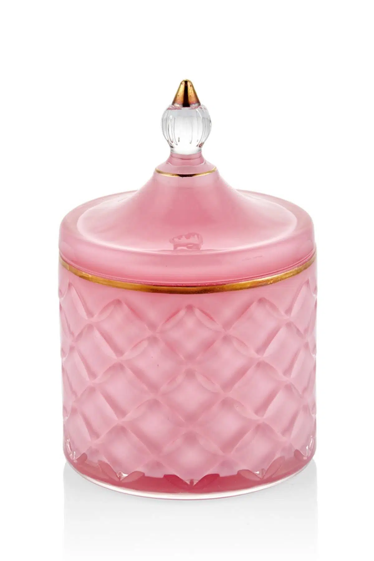 Seta Crystal Pembe Kapaklı Dekor Kutu Ekose 10*15 Cm