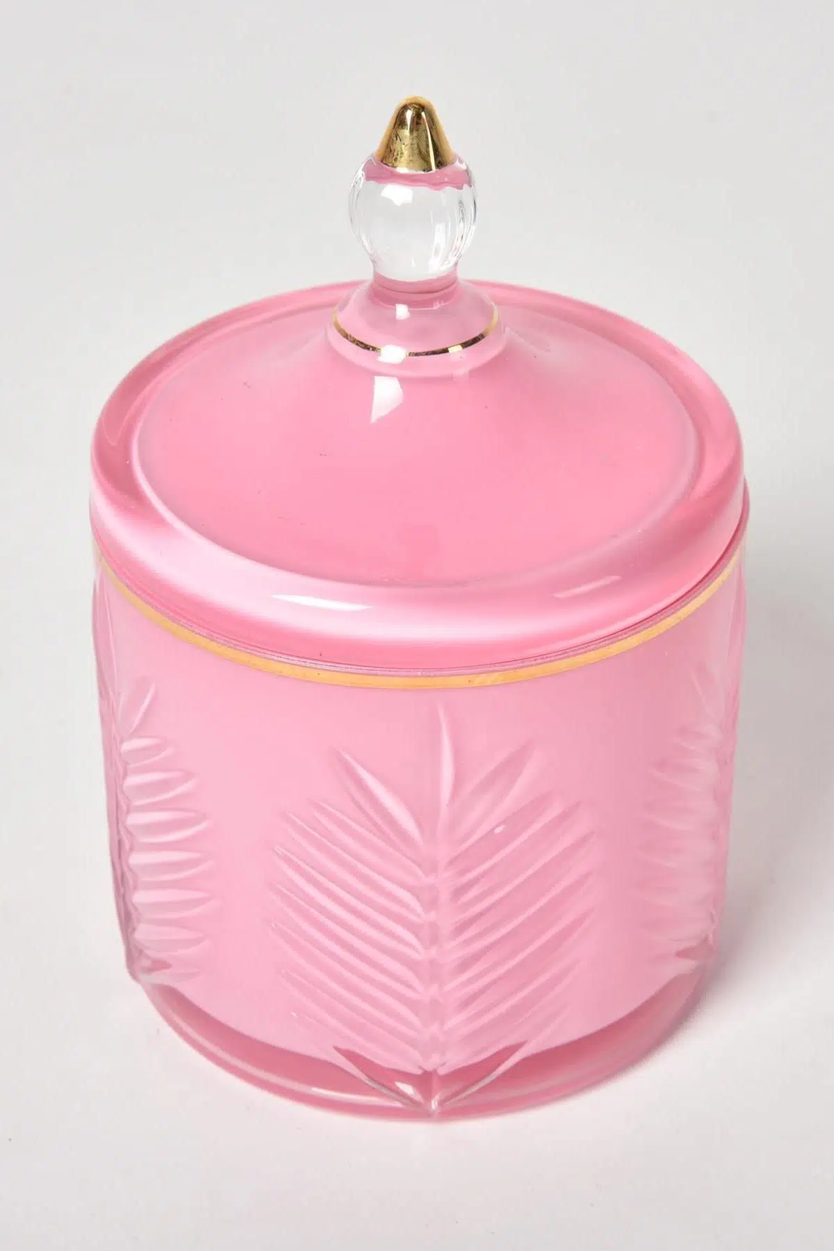 Seta Crystal Pembe Kapaklı Dekor Kutu Kesme Yaprak 10*15 Cm