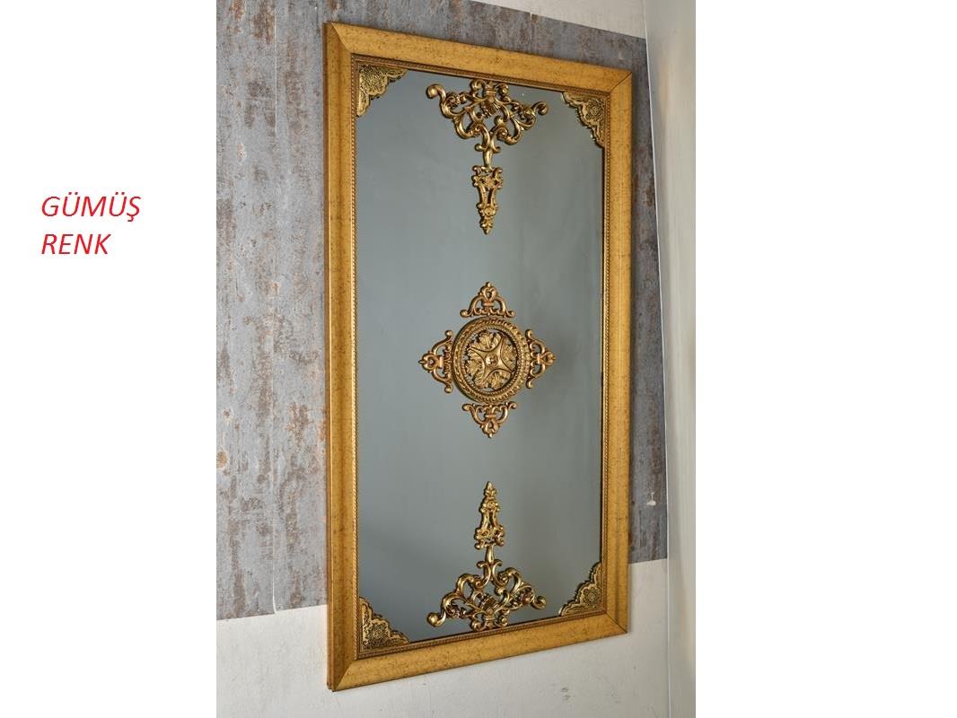 Seta Duvar Dekoru Dikdörtgen Dev Gümüş 62X111 Cm