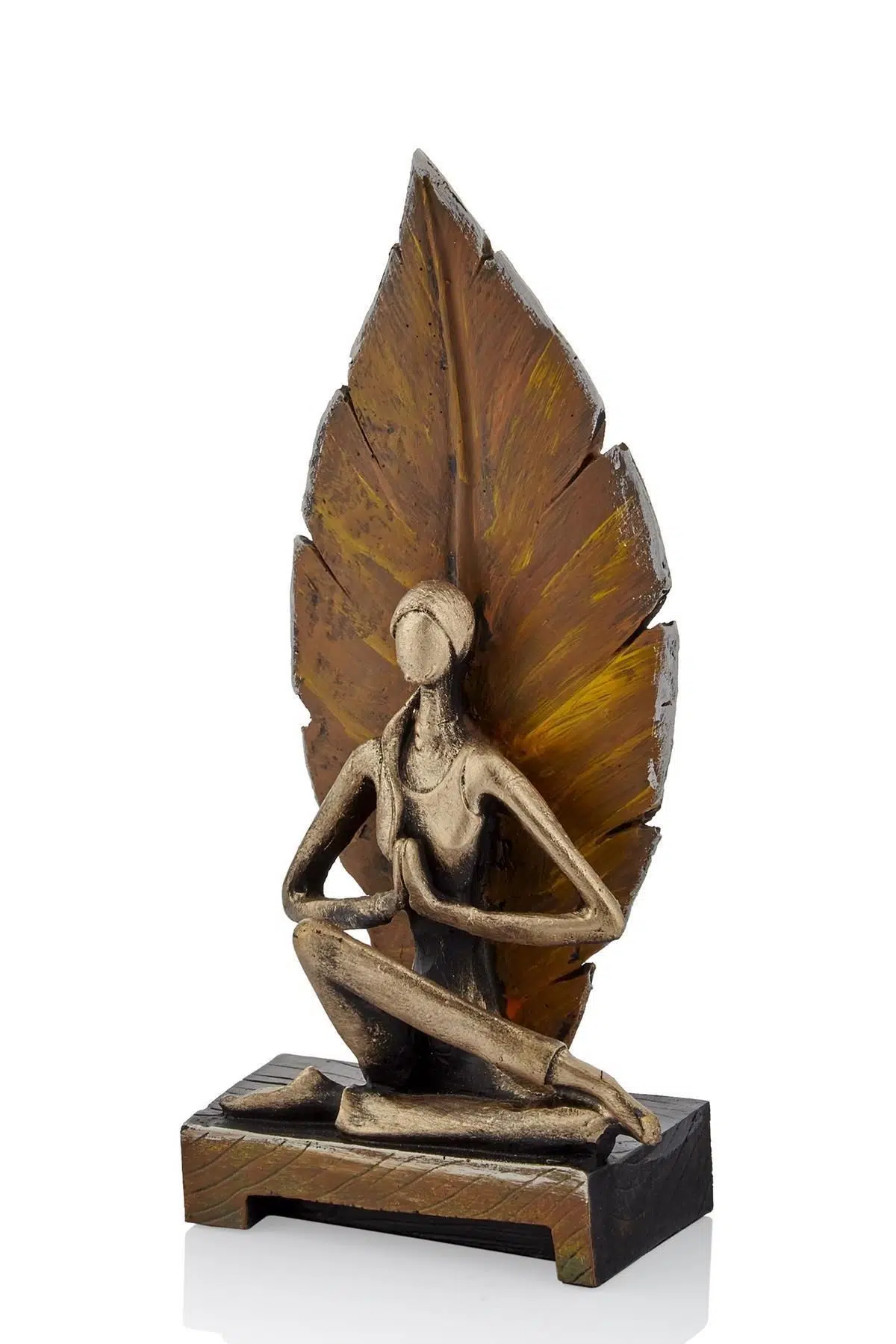 *Seta Fall Yapraklı Yoga Yapan Kadın 5,5*10*24 Cm