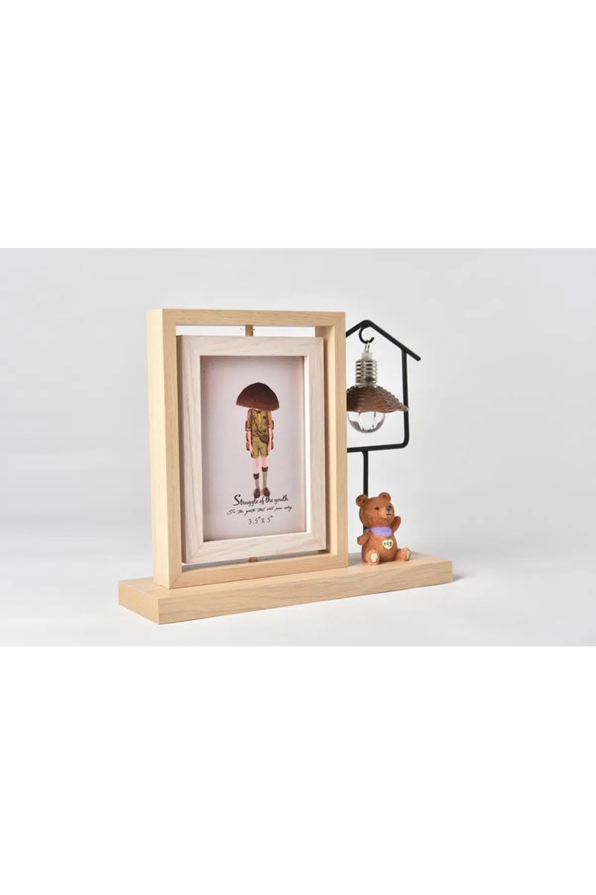 Seta Frame Fotoğraf Çerçevesi Ahşap Lamba Model A 13*18 Cm