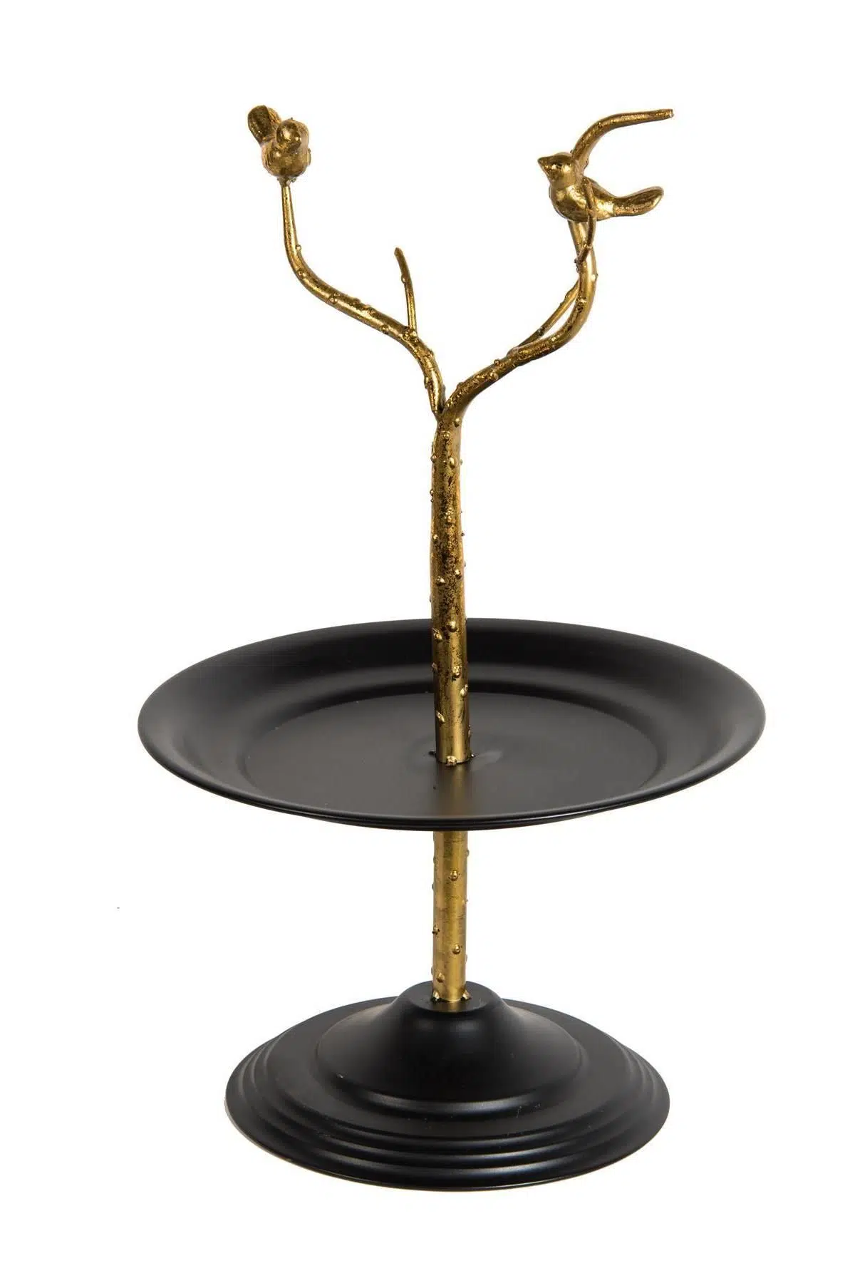 Seta Glare In Dark Gold Dallı Dekor Tabak 45*45*48Cm