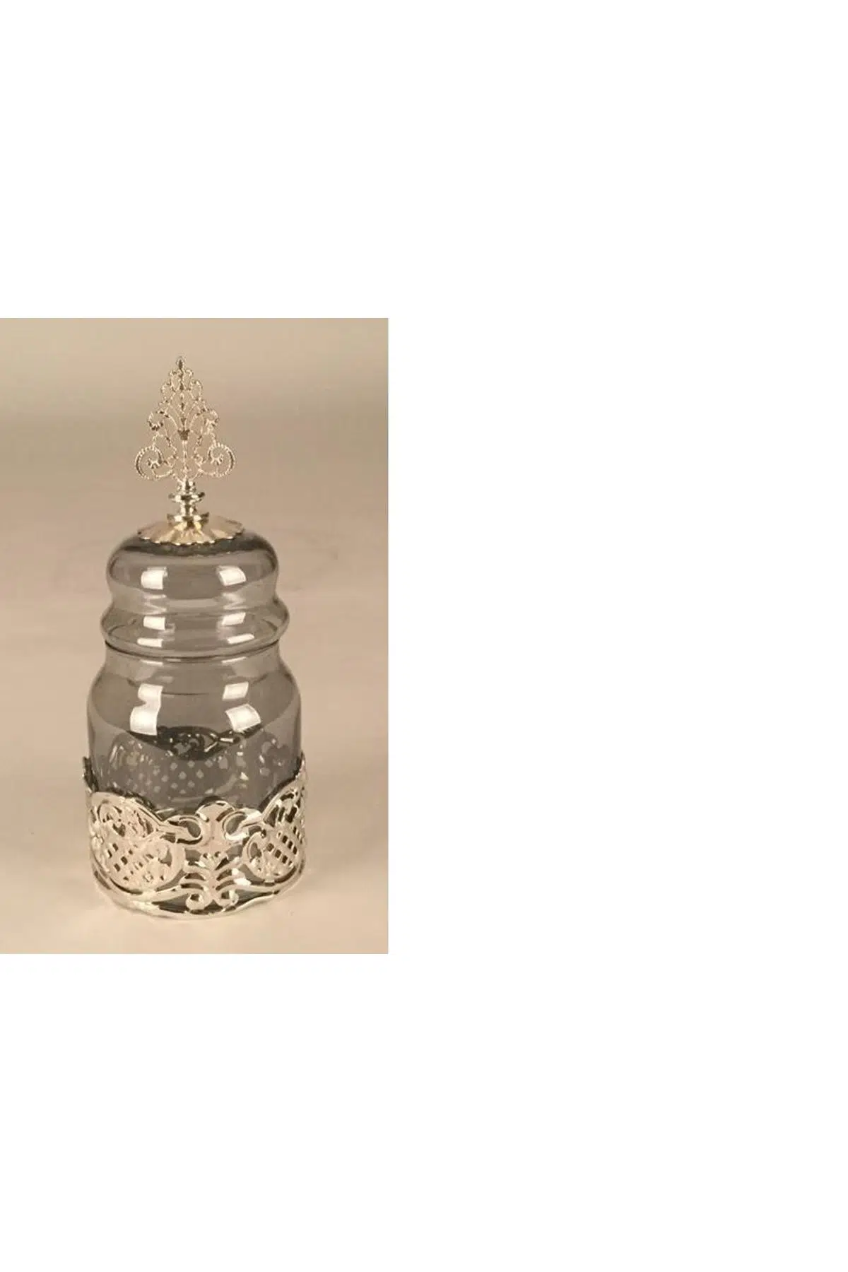 Seta Jrd Mini Kavanoz Baharatlık 18,5*8 Cm Füme Gümüş