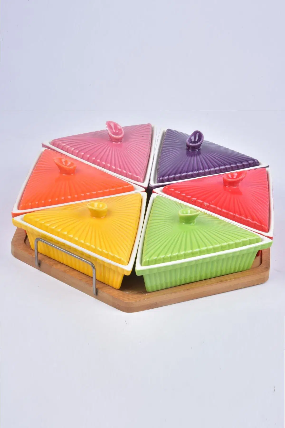 Seta Kahvaltılık Üçgen 6Lı Renkli 30*30*8 Cm