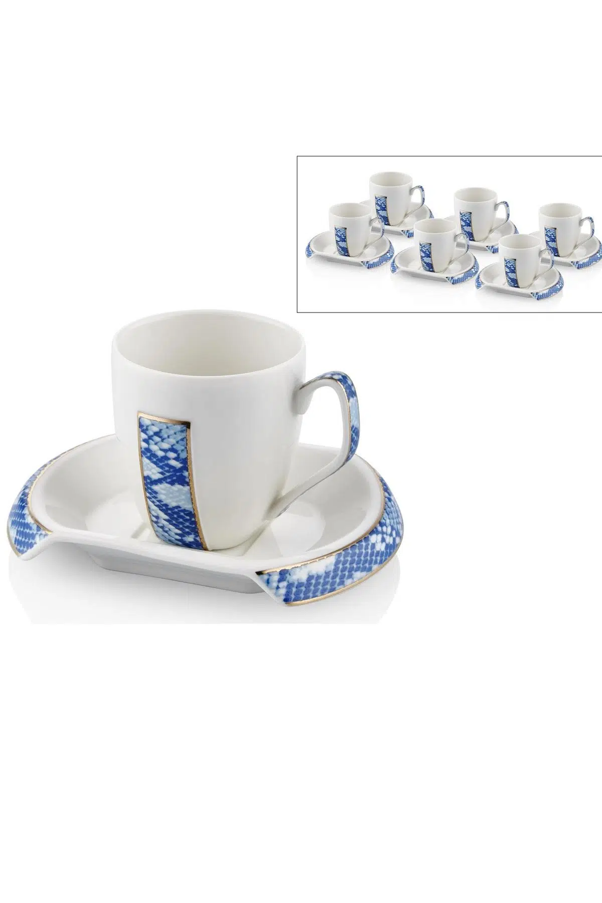 Seta Kahve Fincan Tk 6Lı Mavi