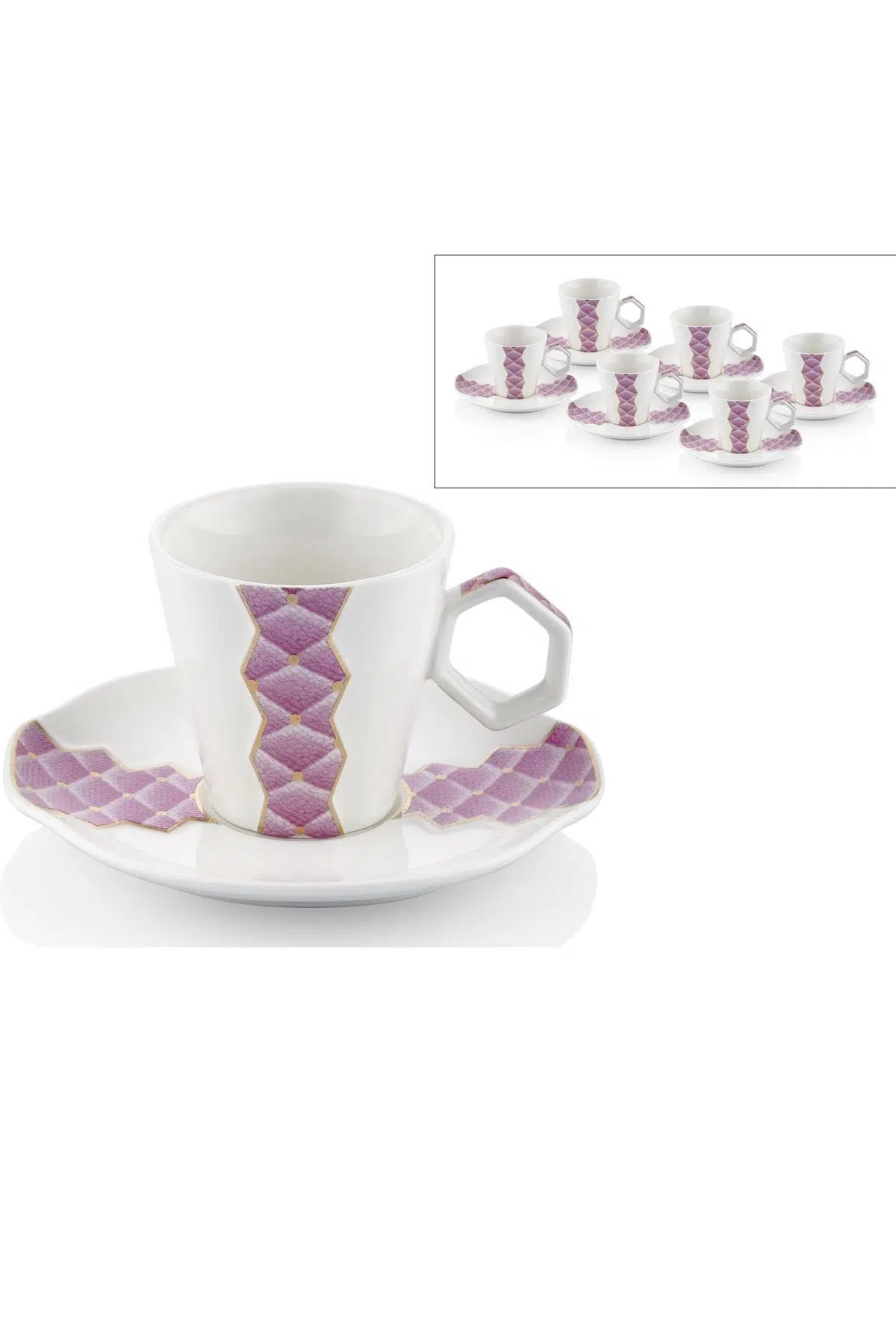 Seta Kahve Fincan Tk 6Lı Pembe