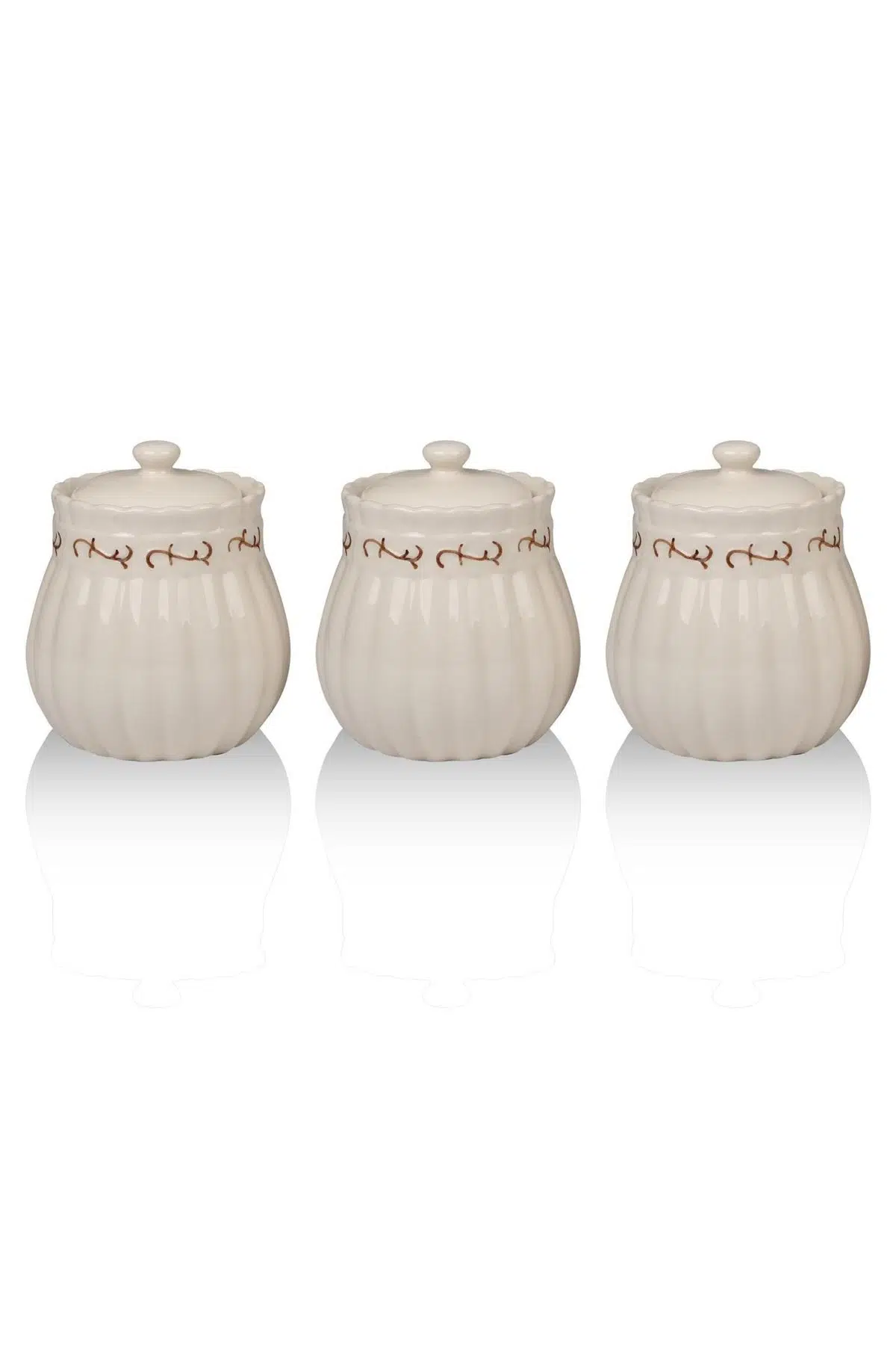 Seta Kitchen Kavanoz 3Lü Vakumlu 12X12X14 Cm