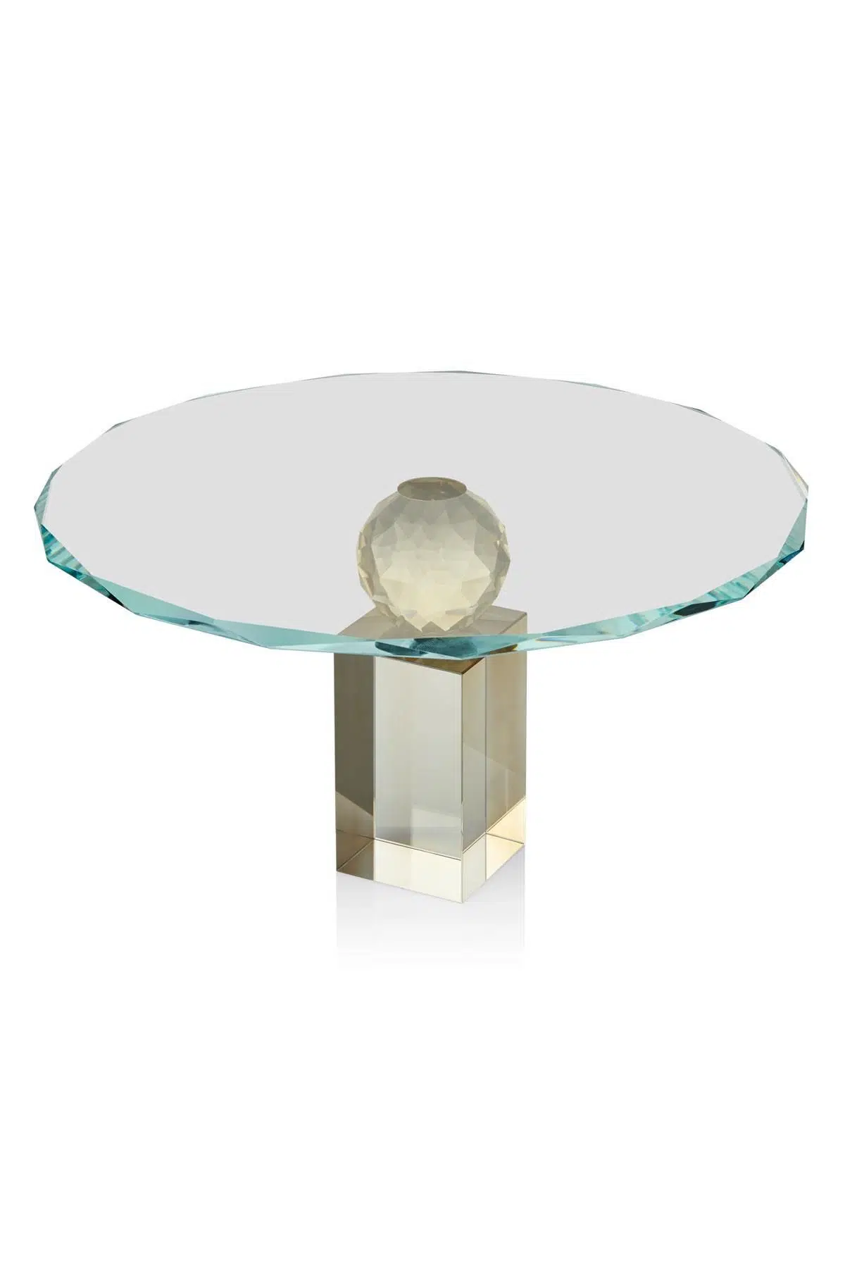 Seta Kristal Kaideli Sunum Tabağı Amber 30*30*17 Cm