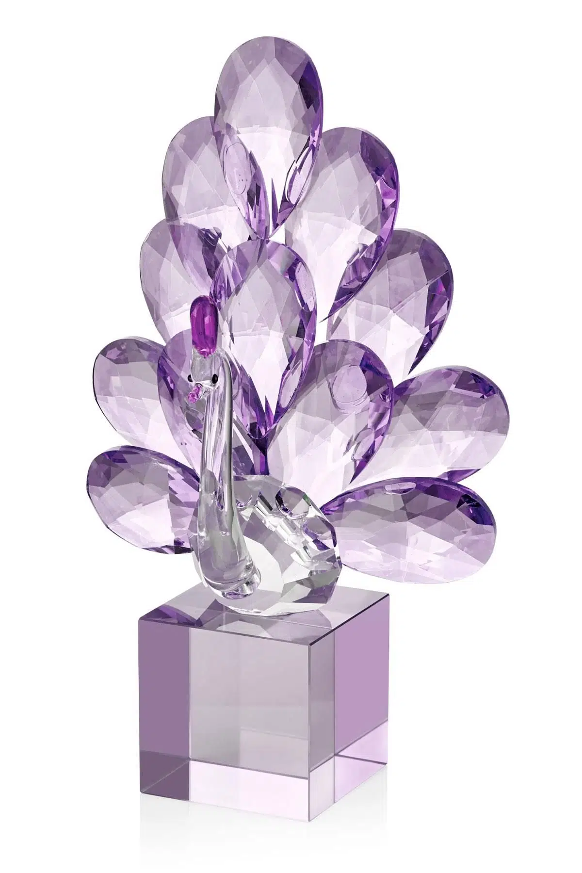 Seta Kristal Küp Kaideli Tavus Kuşu Lila 9*15**26 Cm