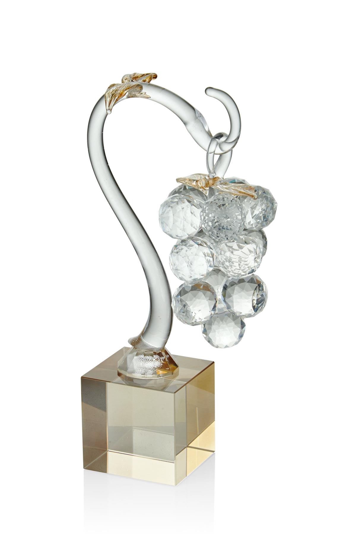 Seta Kristal Küp Kaideli Üzüm Amber 5*10*20 Cm