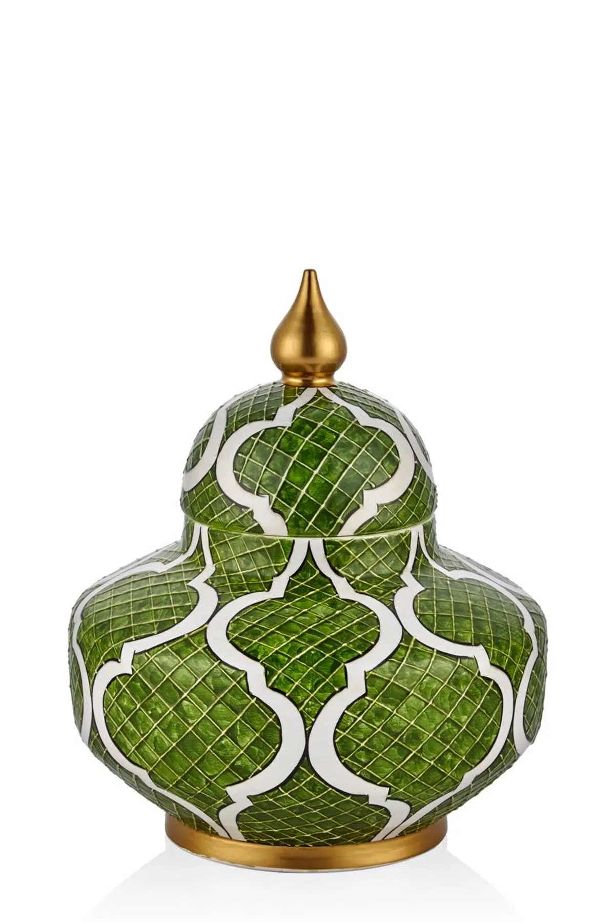 Seta Küp Yılan Desen Yeşil 22*22*28 Cm