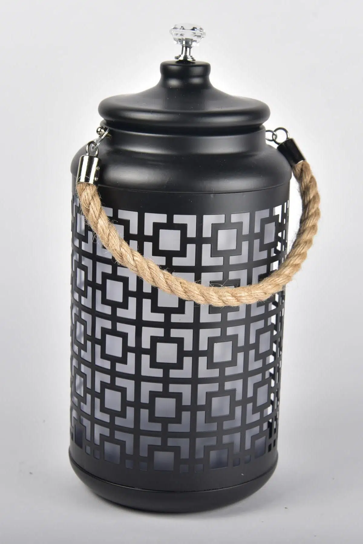 Seta Lantern Fener Kavanoz Siyah Büyük 15*15*33 Cm