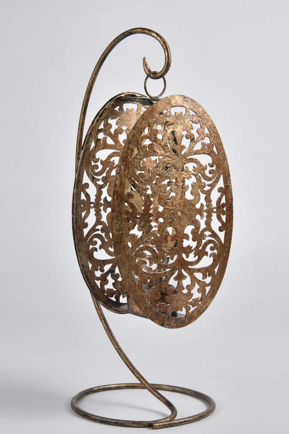 Seta Oriental Fener Oval Stand Gold 39 Cm