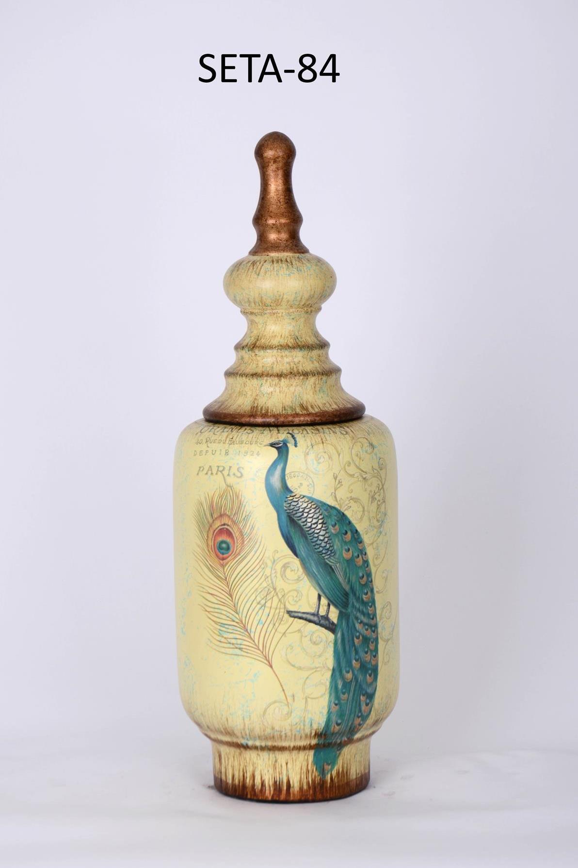 Seta Pavone Dekoratif Obje Büyük 45X15 Cm
