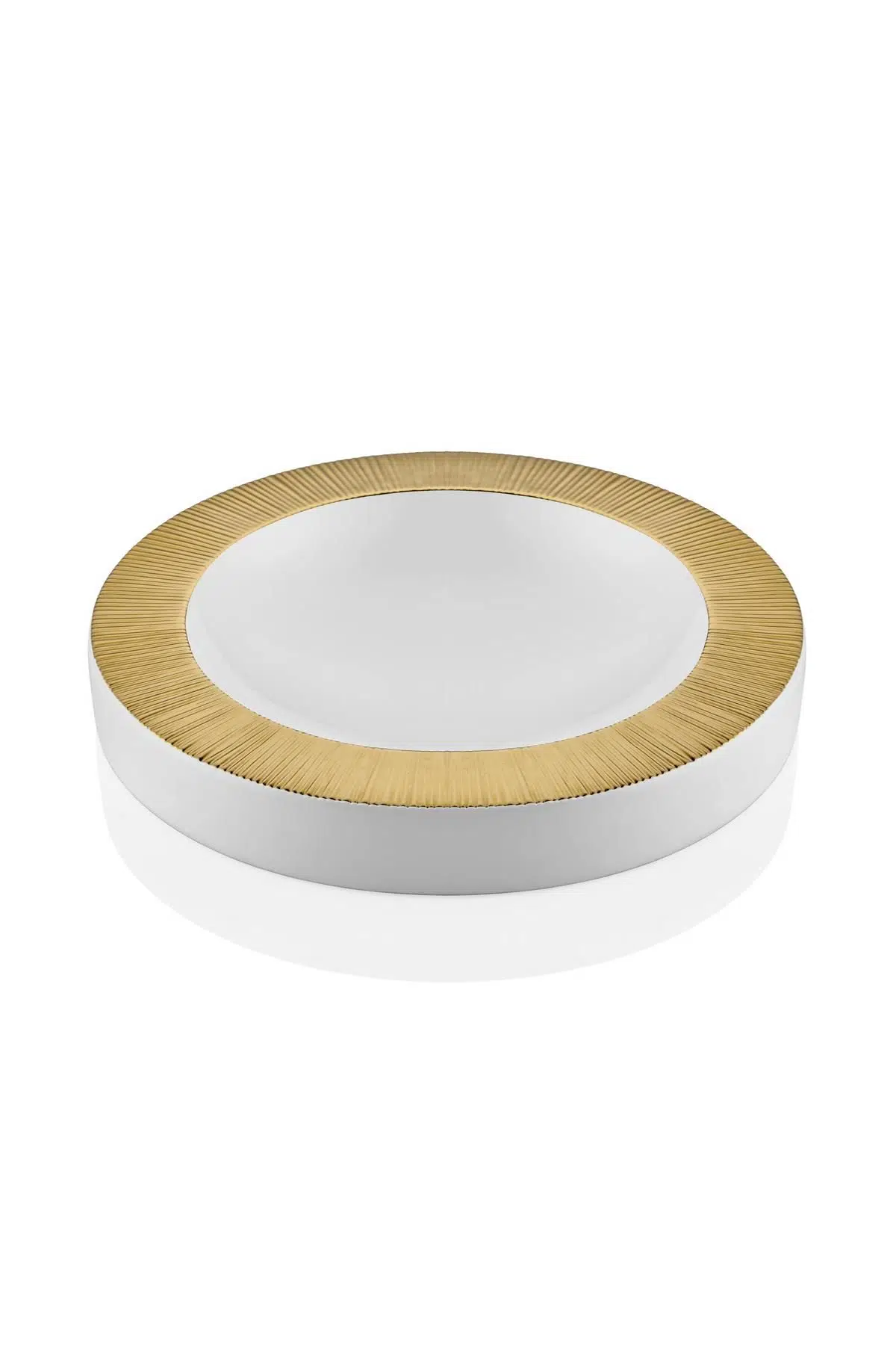 Seta Prowhıte Dekoratıf Kase Gold Kenar Büyük 41*41*6 Cm