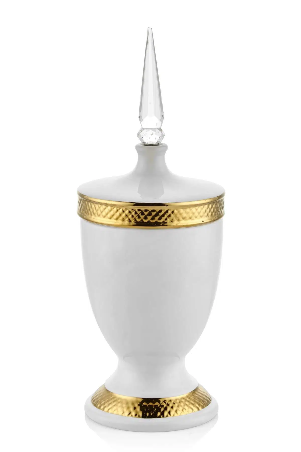Seta Prowhıte Kristal Kulplu Şekerlik Gold 15*15*39 Cm