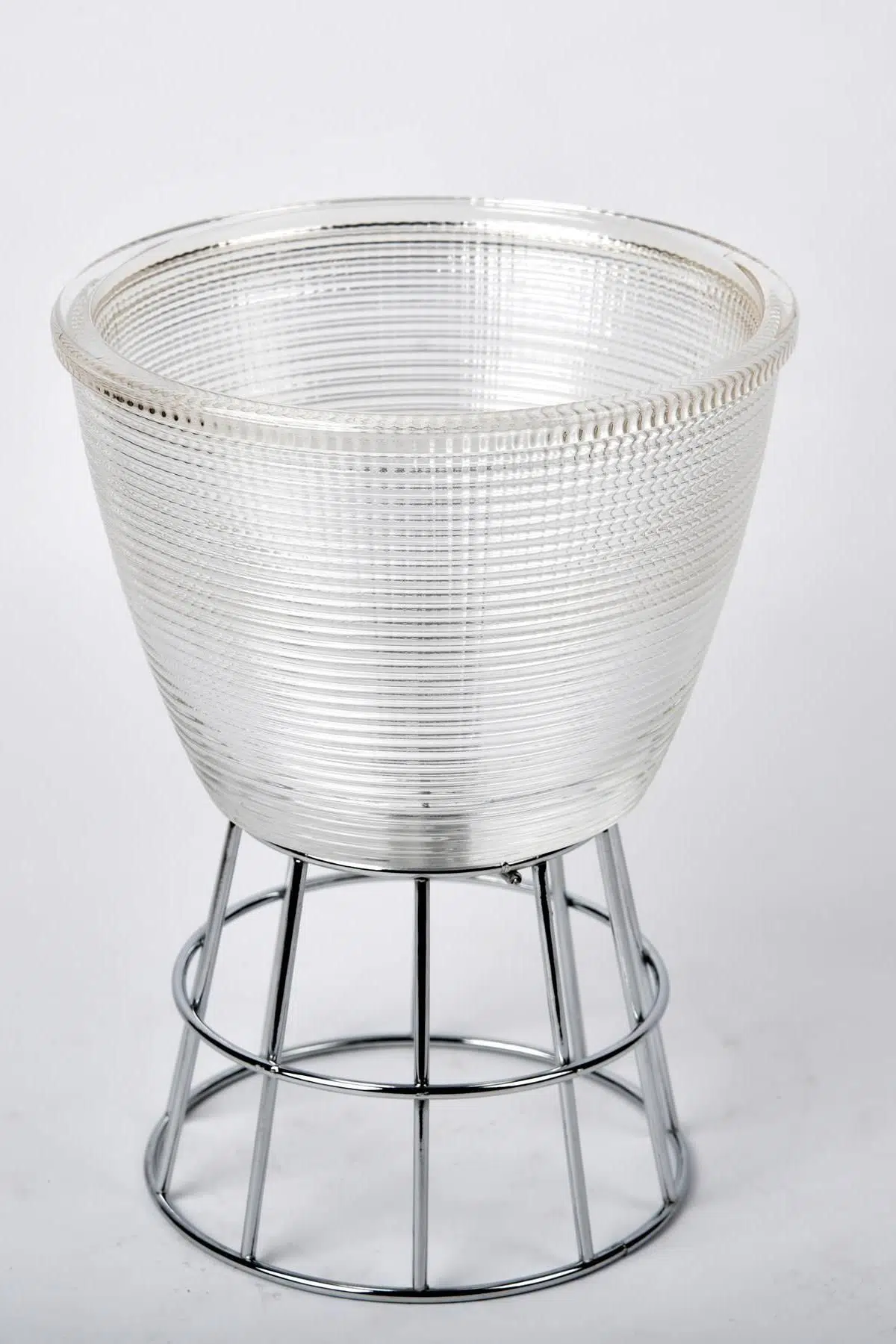 Seta Regina Decor Kase Modern Lınes Küçük Sılver 22 Cm