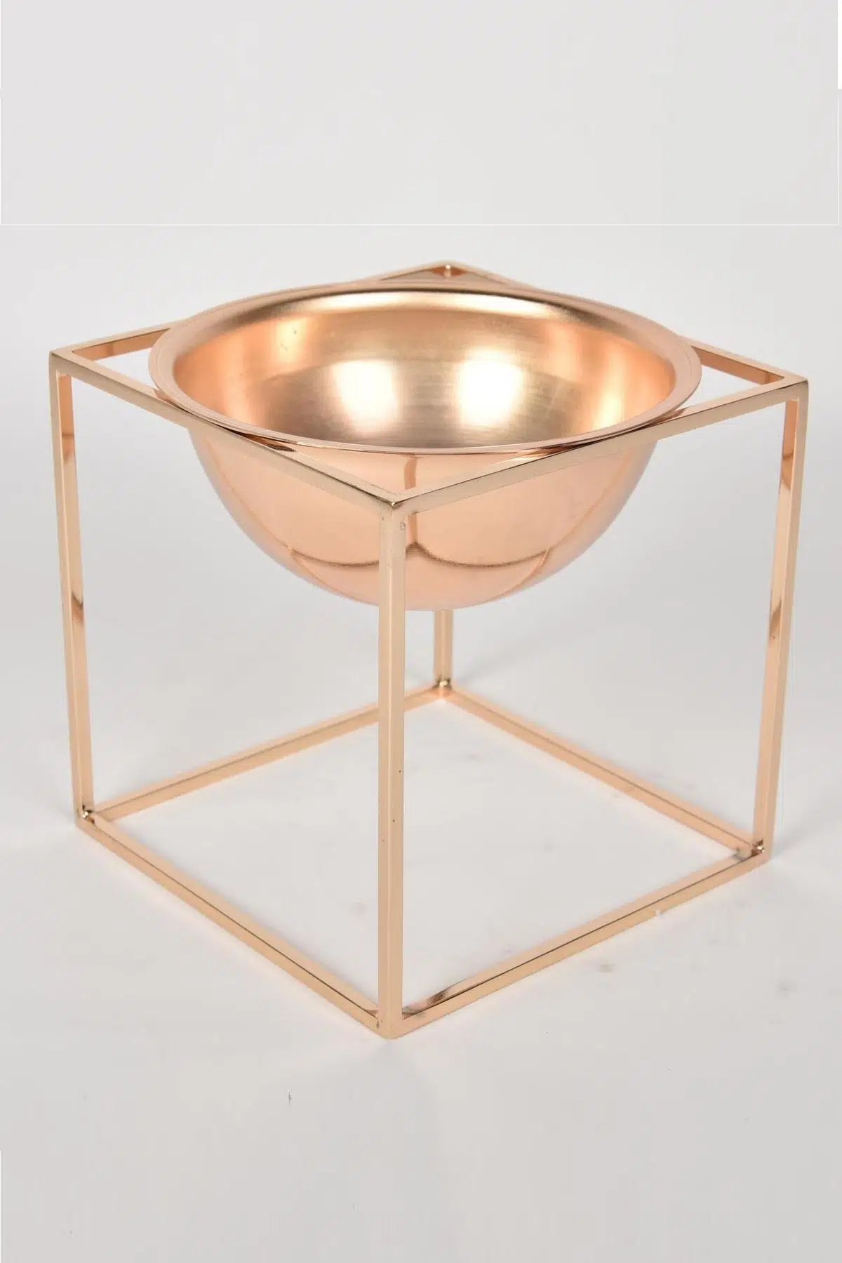Seta Regina Decor Meyvelik Küp İçinde Kase Gold 16*16*16Cm