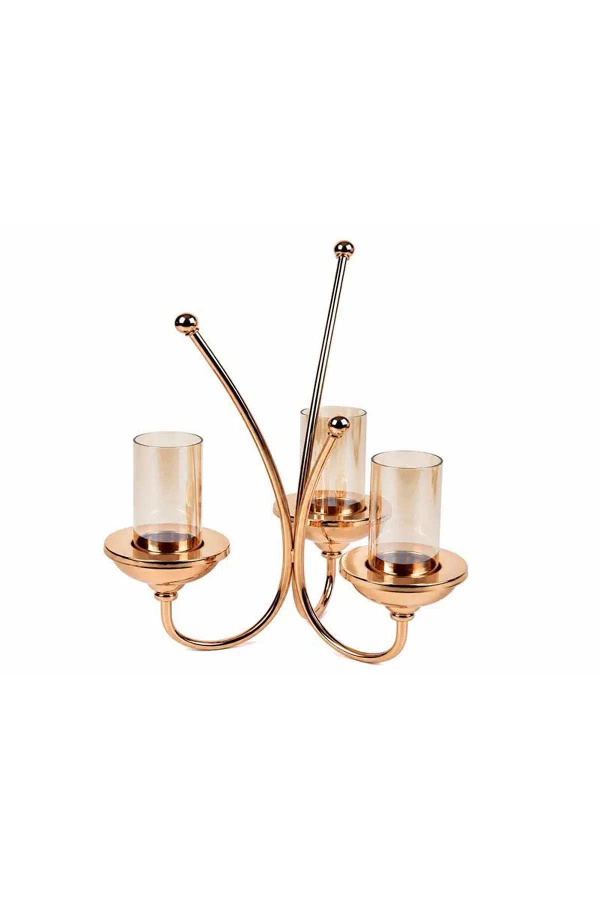 Seta Regina Mumluk 3Lü Üçgen Stand Gold 35 Cm