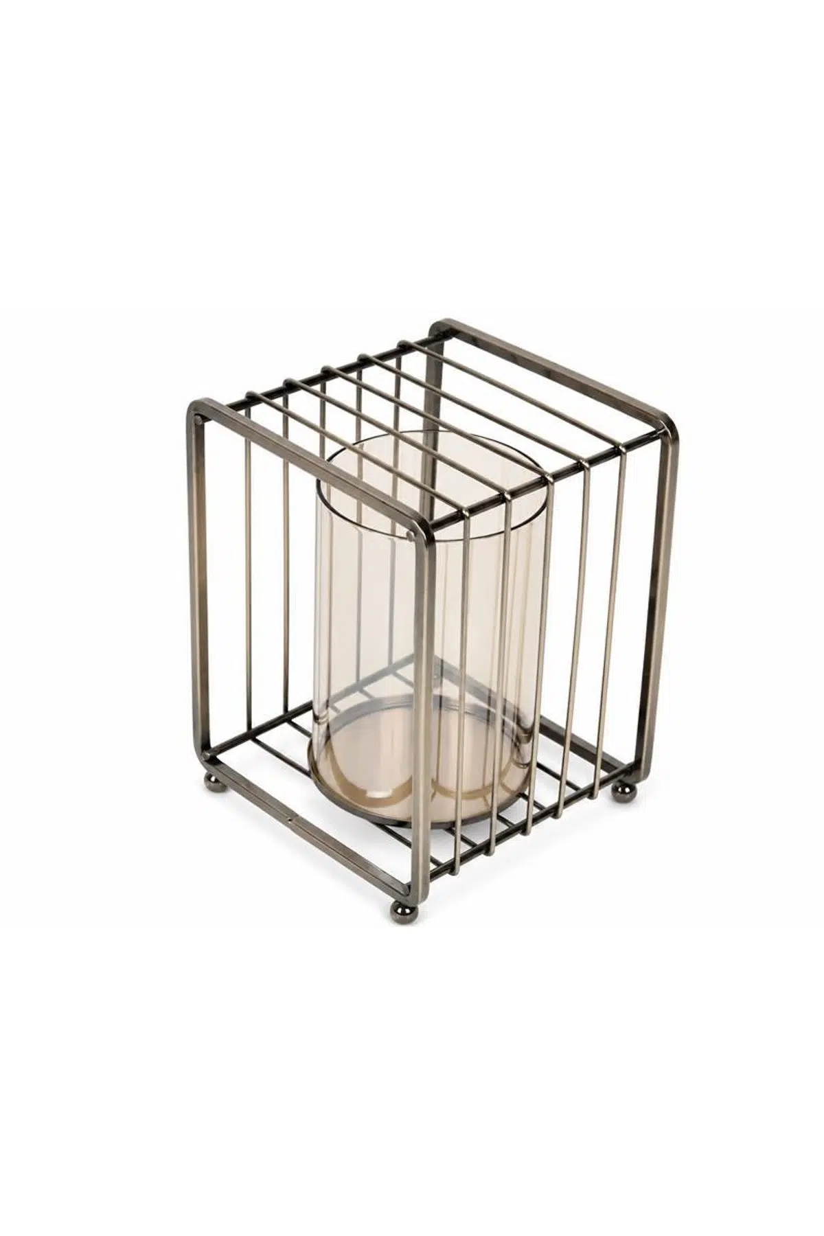 Seta Regina Mumluk Dikdörtgen Kafes Bronz Büyük 30X14.5 Cm