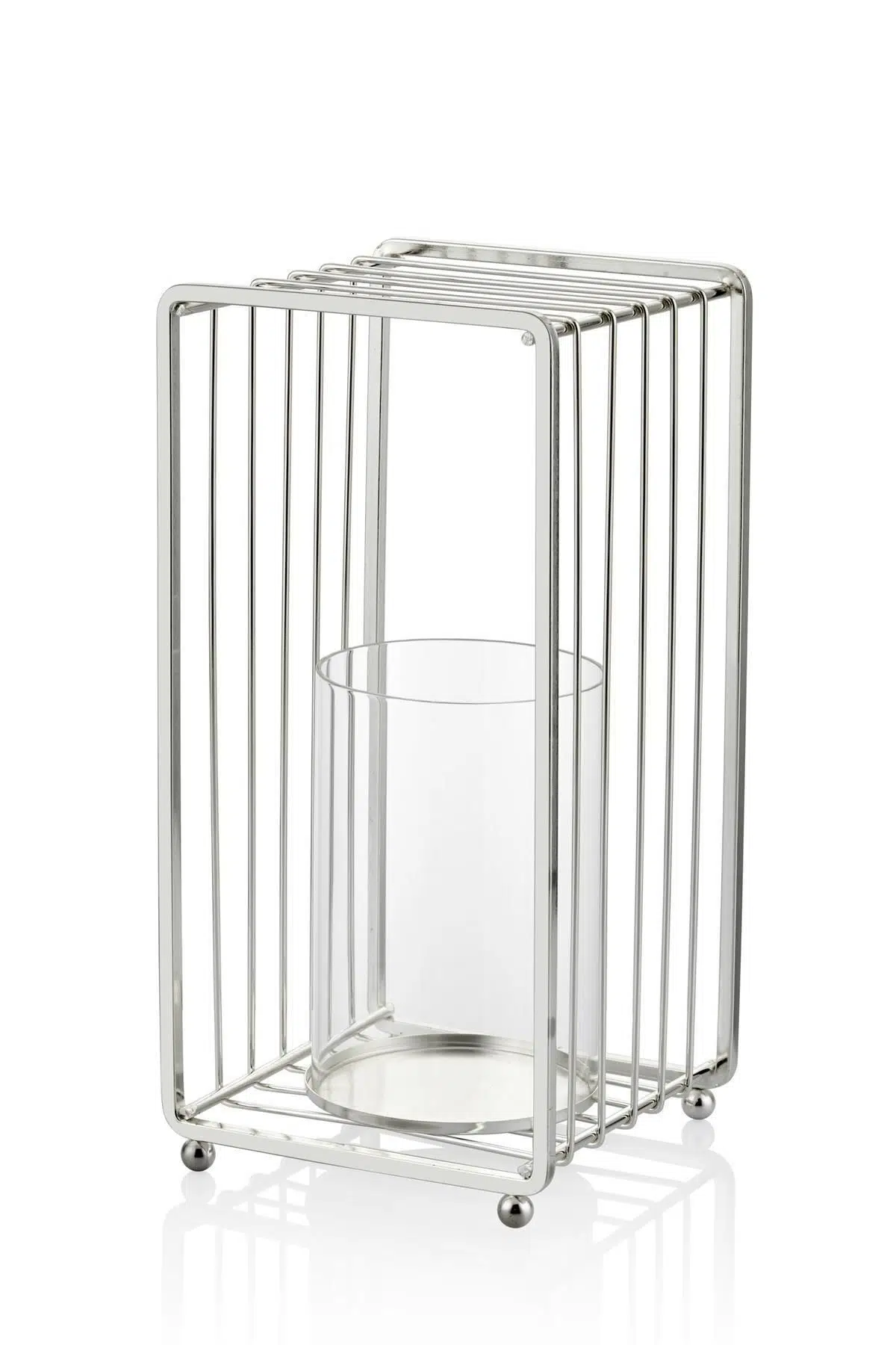 Seta Regina Mumluk Dikdörtgen Kafes Sılver Büyük 30X14.5 Cm